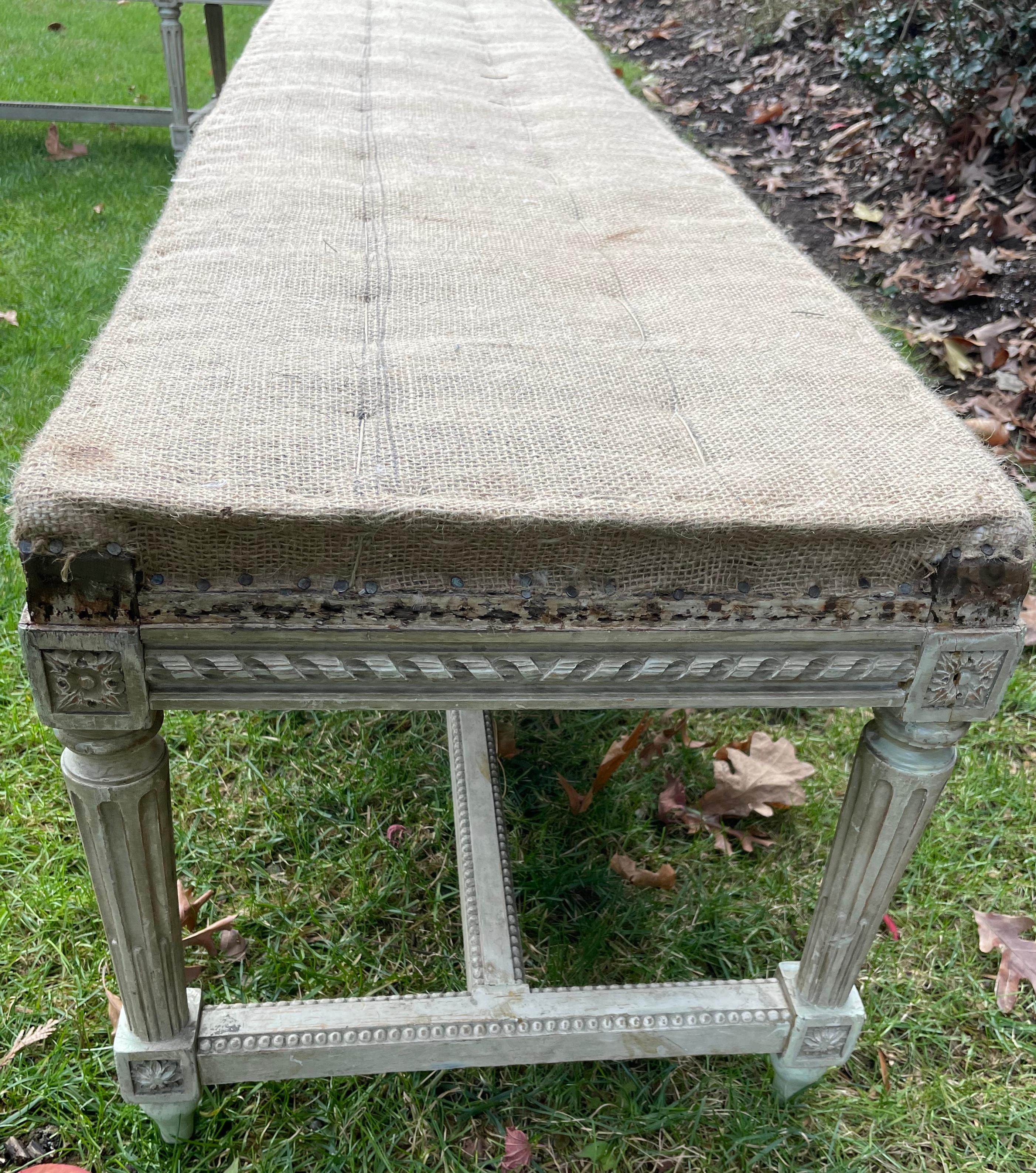 Jansen Neoclassical Louis XVI Bench In Good Condition For Sale In New York, NY
