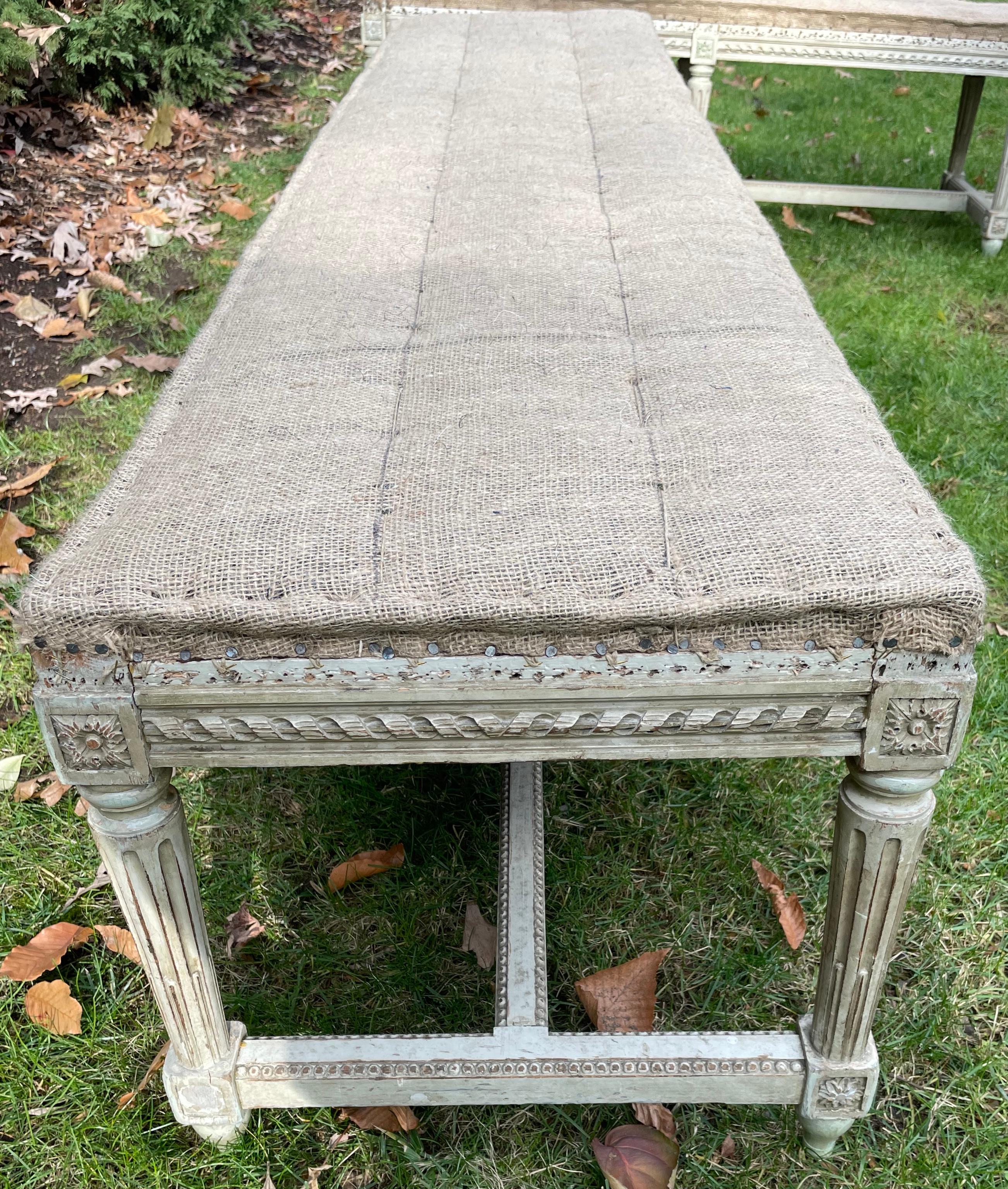 Mid-20th Century Jansen Neoclassical Louis XVI Bench For Sale
