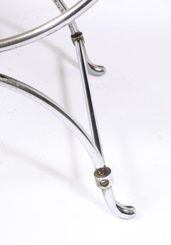 Jansen Nickel Plated Swan Stool