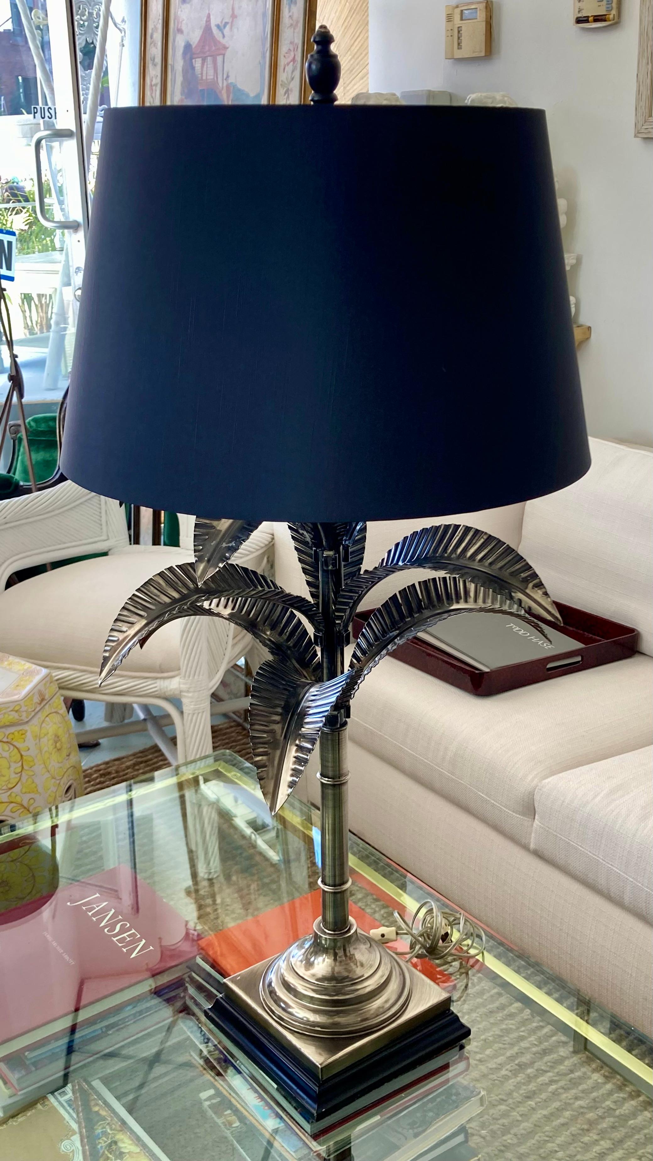 French Jansen Palm Tree Table Lamp For Sale