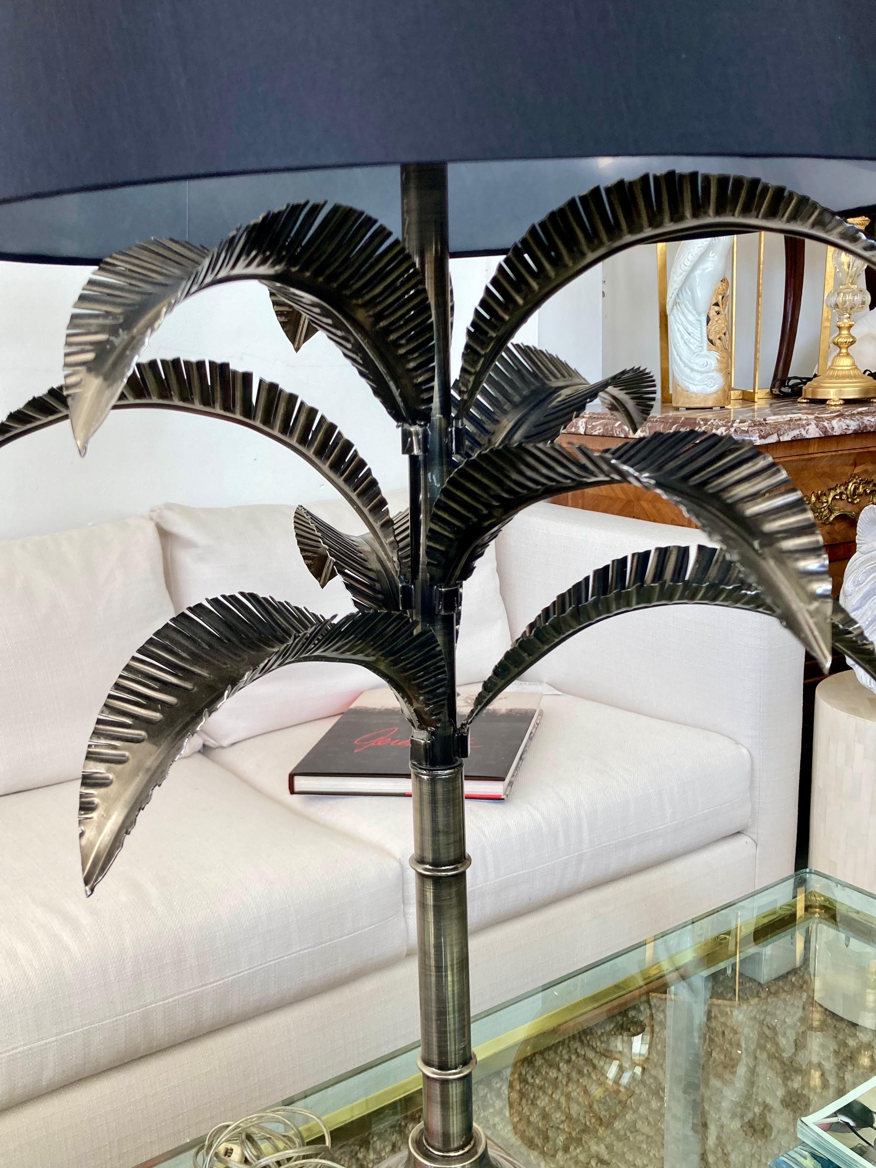 Metal Jansen Palm Tree Table Lamp For Sale