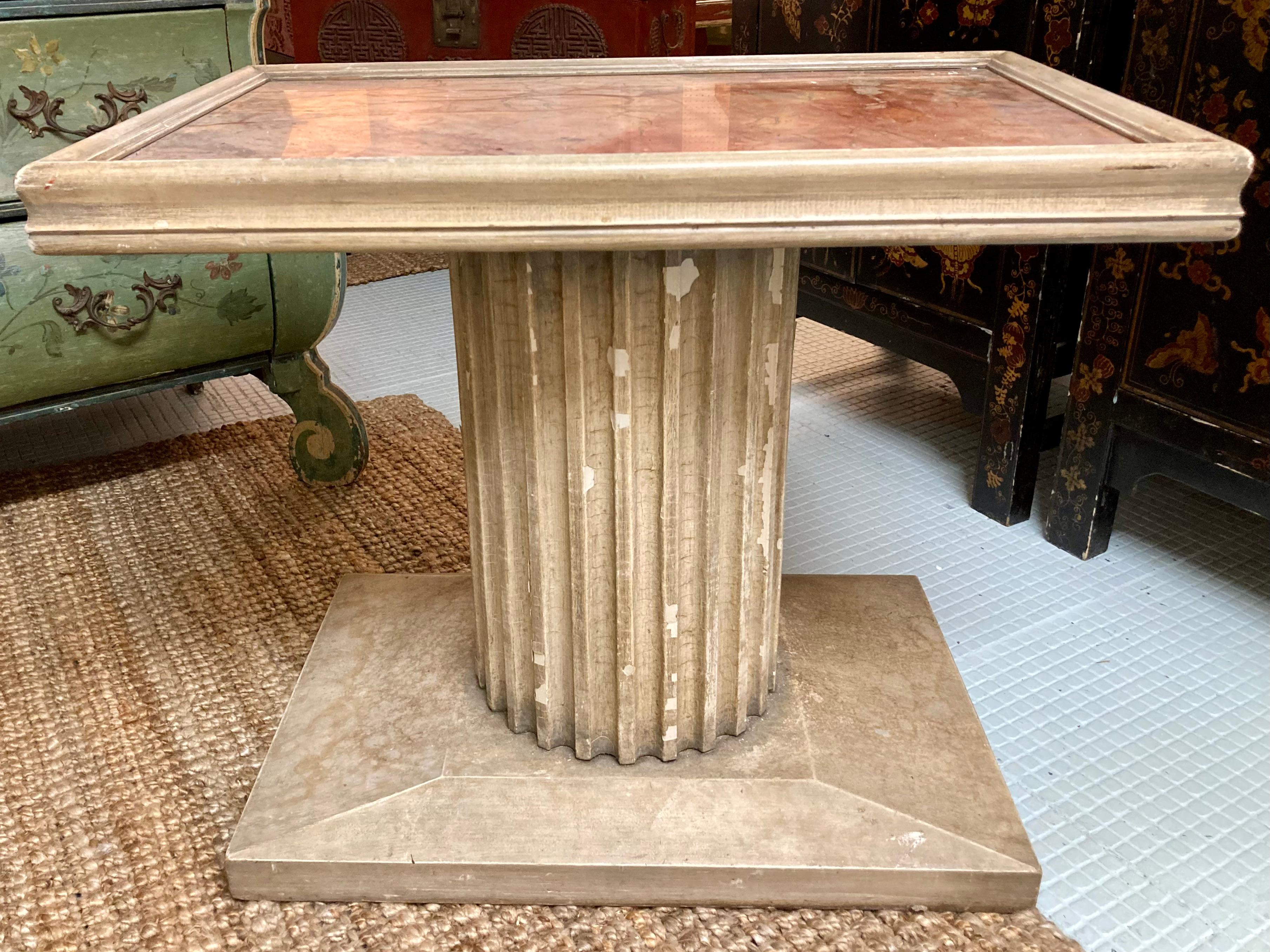 Jansen Side Tables With Marble Inset Tops, a Pair For Sale 2