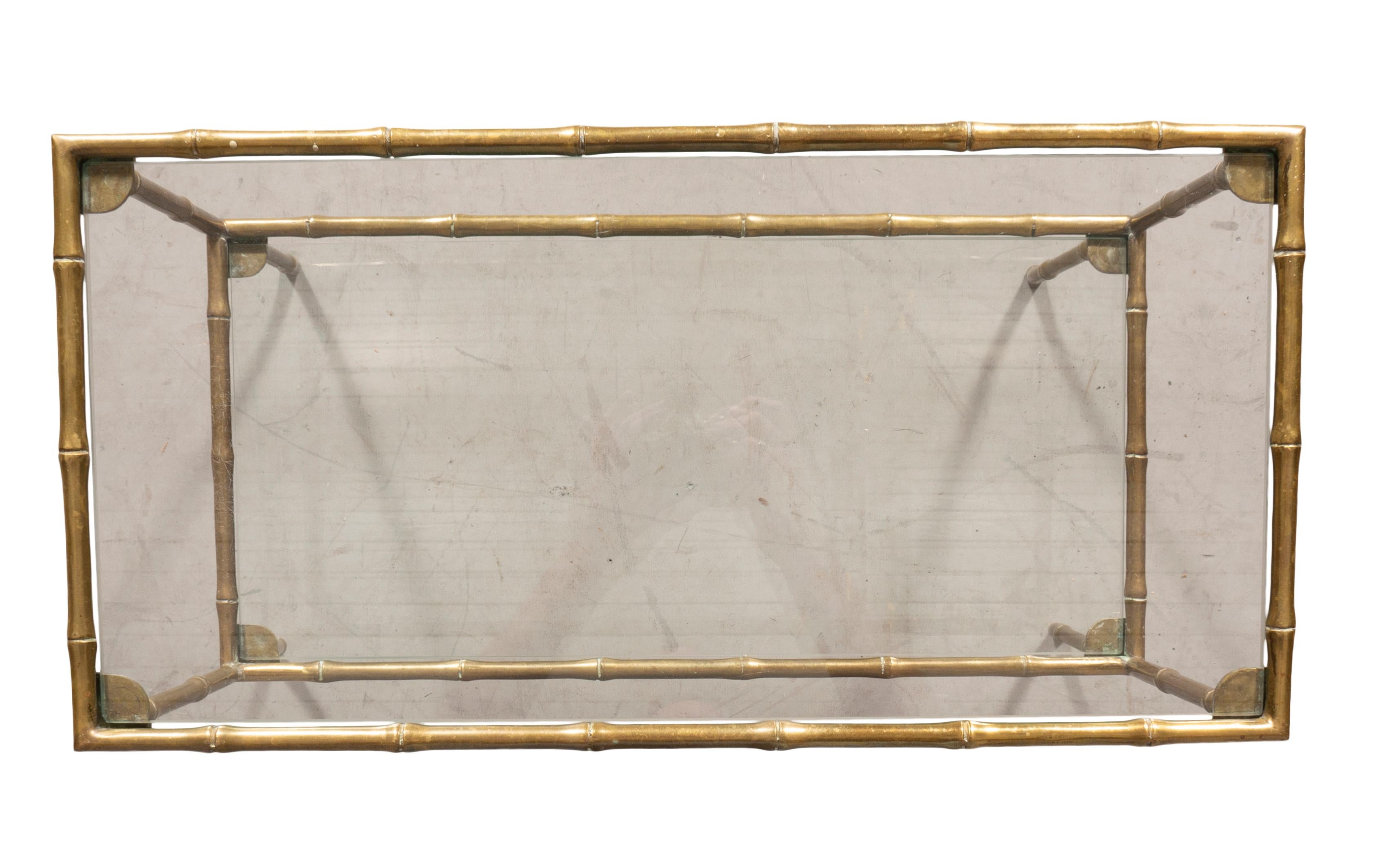 Jansen Style Brass Faux Bamboo Table 9