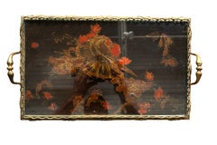 Jansen Style Chinoiserie, Bronze And Iron Tray Table