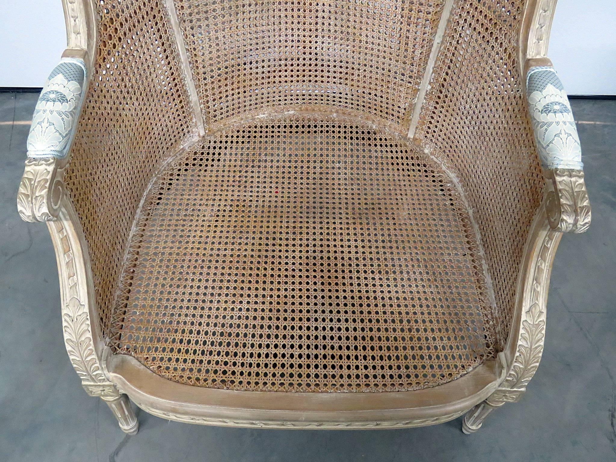American Jansen Style Distressed Porter Chair