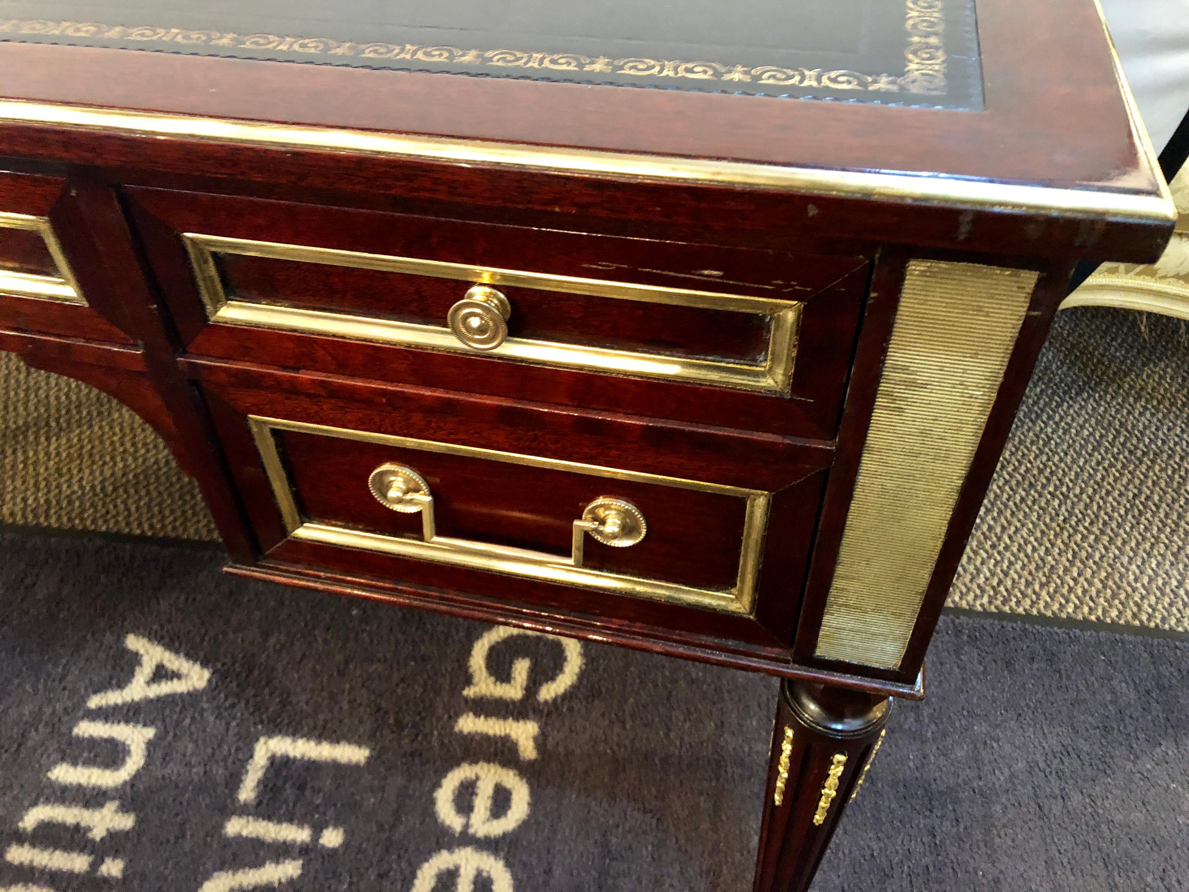 Jansen Style Fully Refinished Louis XVI Fashioned Bronze-Mounted Desk 4