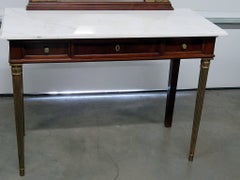 Jansen Style Marble-Top Vanity with Mirror