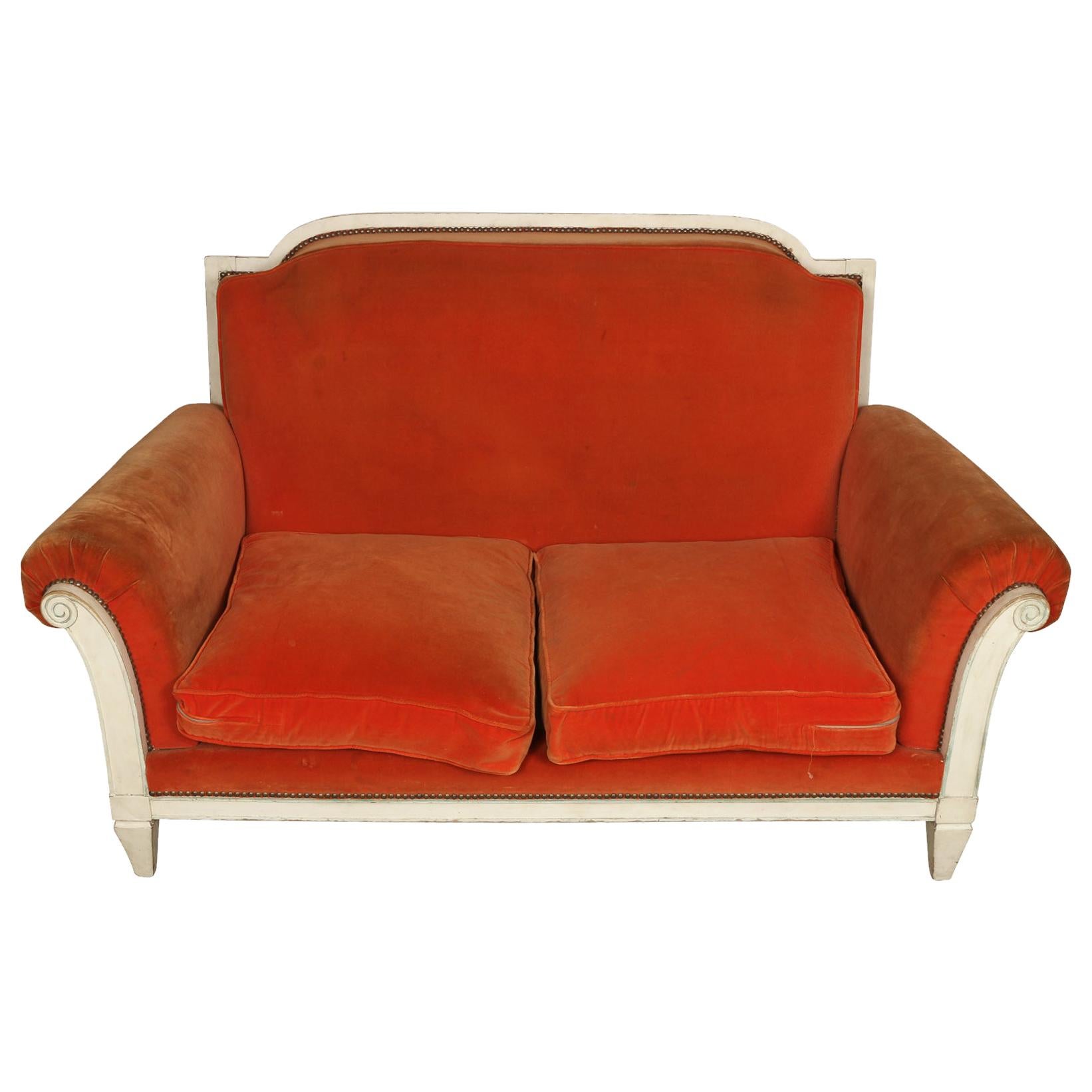 Jansen Style Painted Loveseat, circa 1940