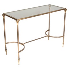 Jansen Style Steel and Brass Table