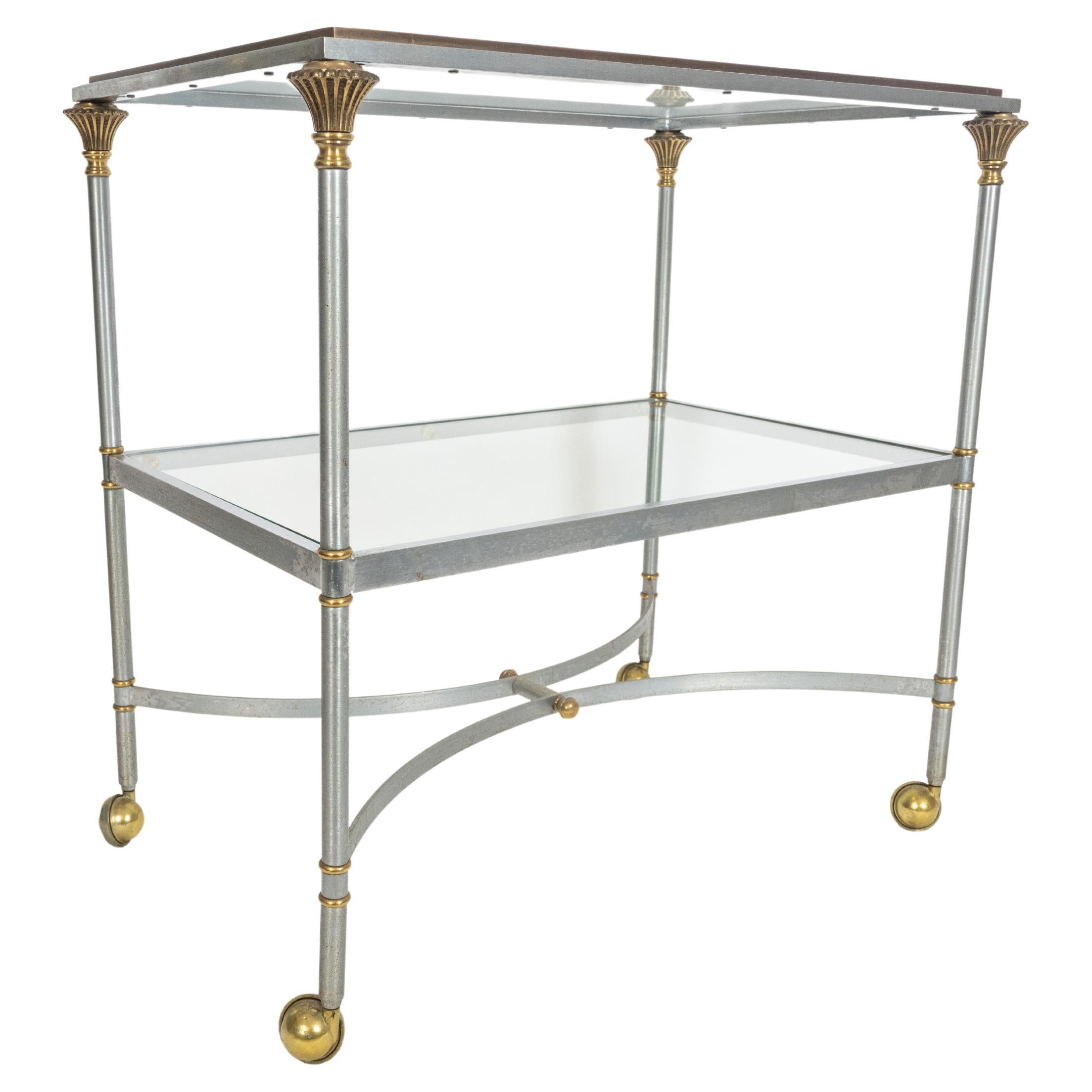 Jansen-Style Two-Tiered Steel and Bronze Cart