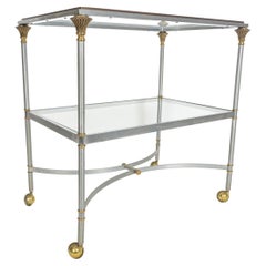 Retro Jansen-Style Two-Tiered Steel and Bronze Cart