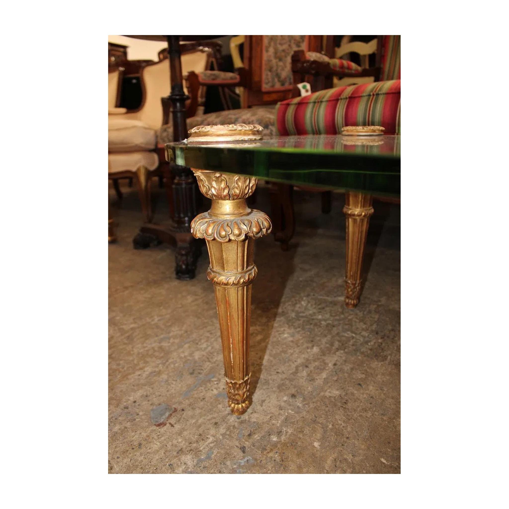 Jansen Vintage Französisch Stil Oval Glasplatte Couchtisch im Angebot 1