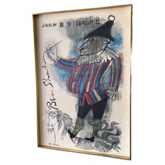 "January 18 to February 12" Exhibition Poster of Jester on Horse by Ben Shahn