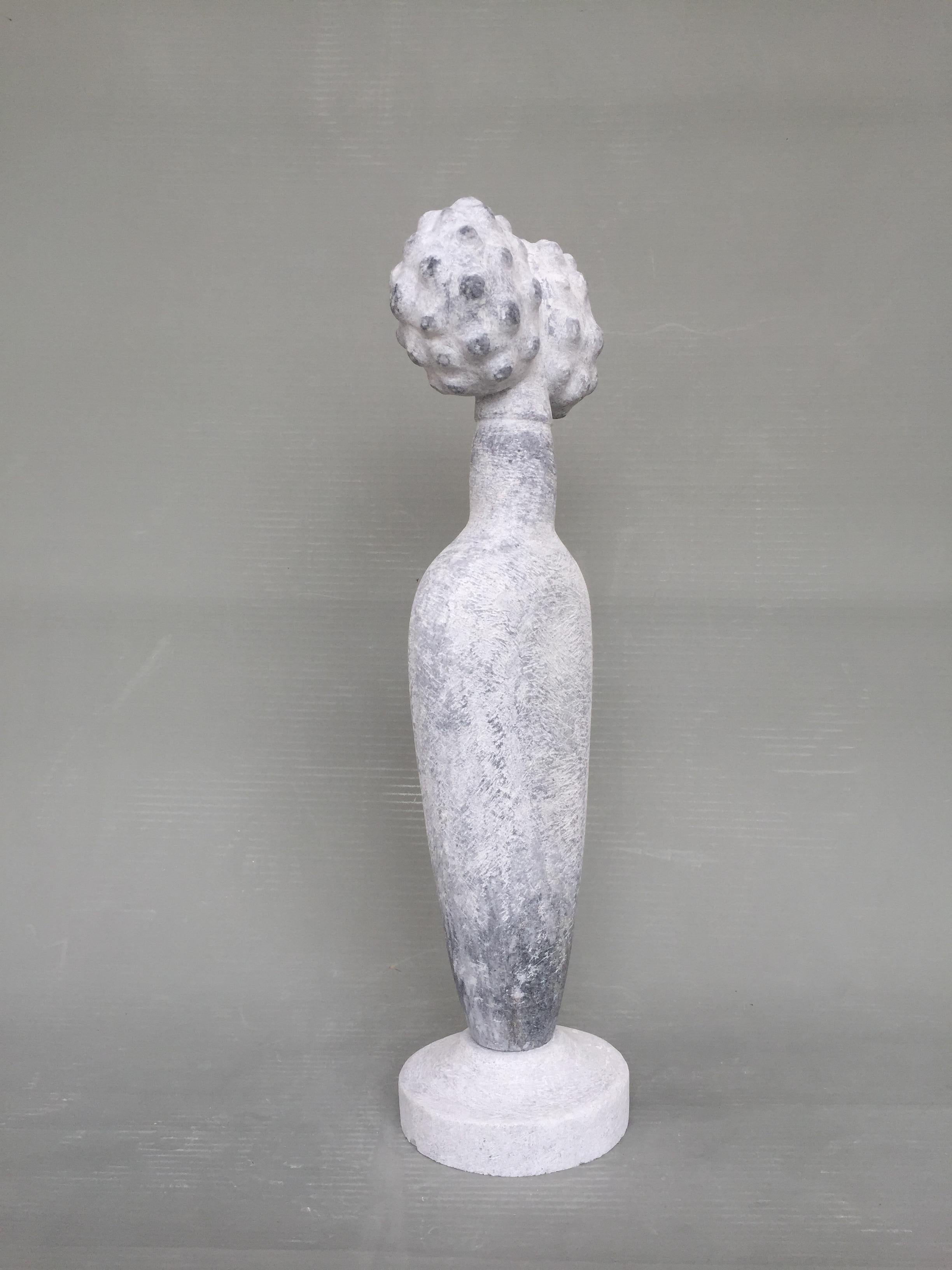 Modern Janus, 2021, Marble Sculpture by Tom Von Kaenel For Sale