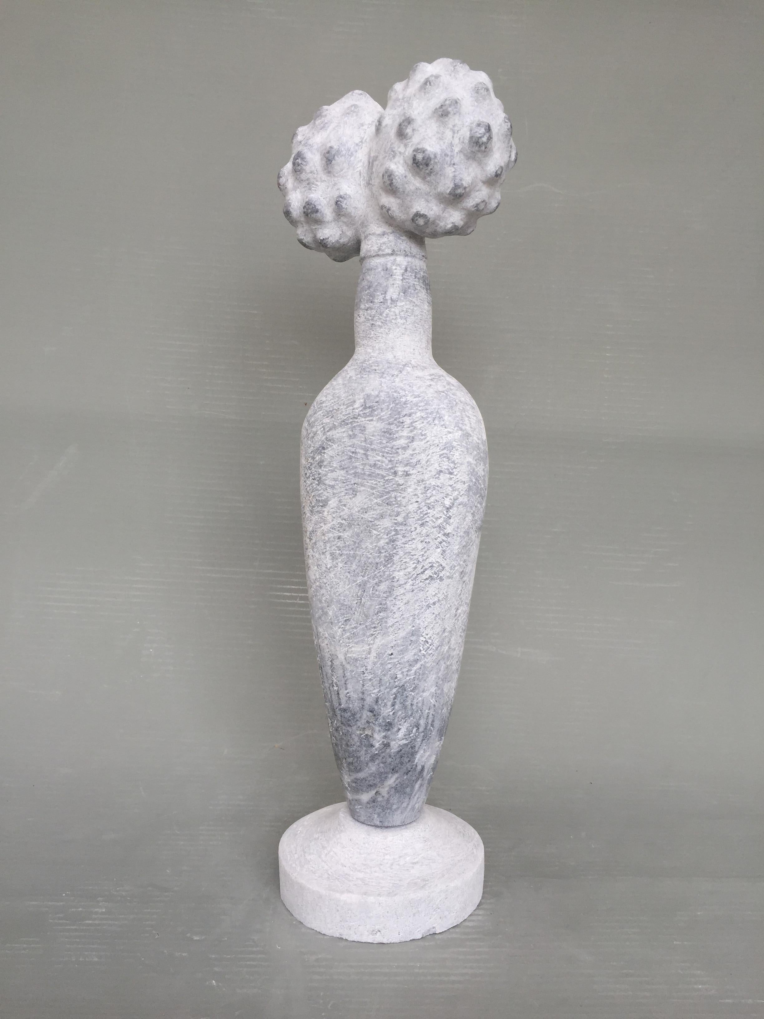 Greek Janus, 2021, Marble Sculpture by Tom Von Kaenel For Sale