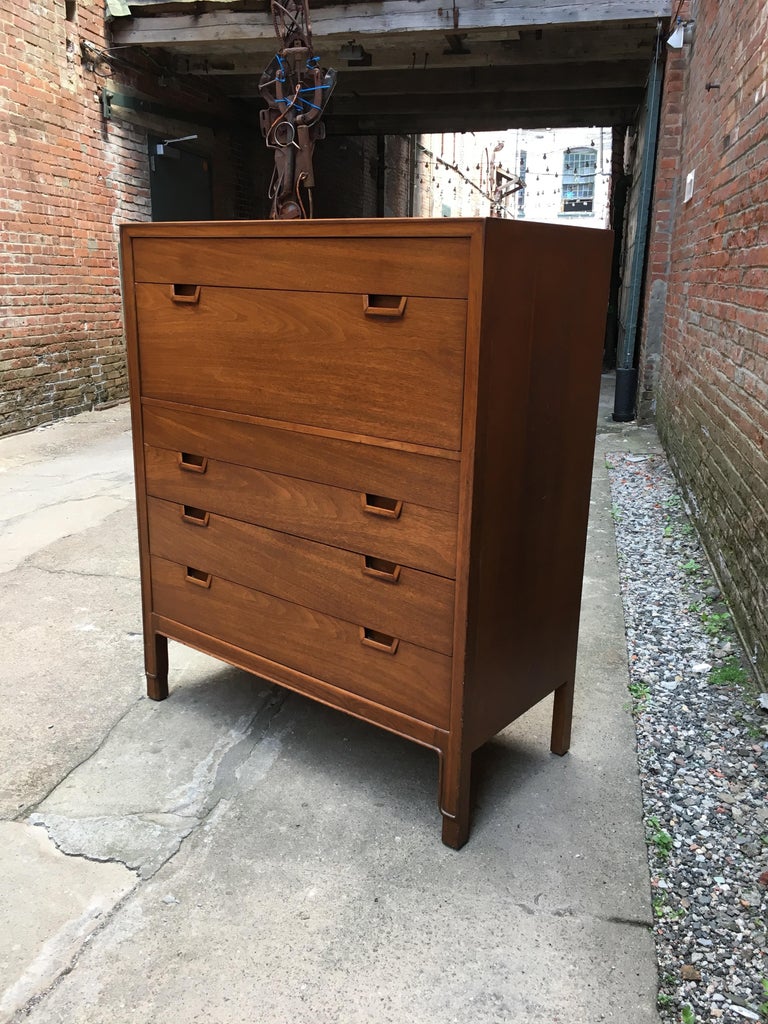 Janus Collection for John Stuart Tall Walnut Dresser at 1stDibs john