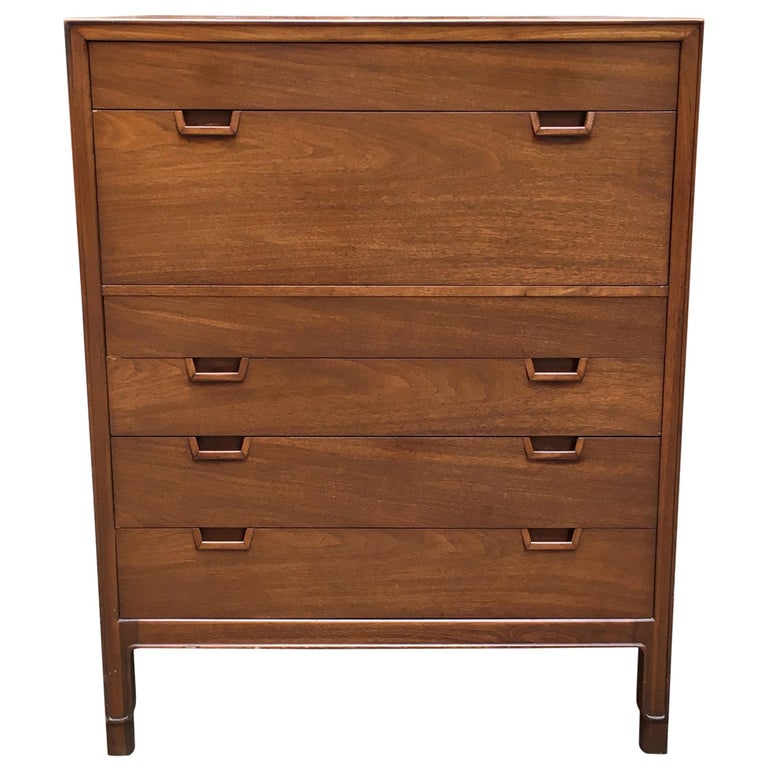 Janus Collection for John Stuart Tall Walnut Dresser at 1stDibs john