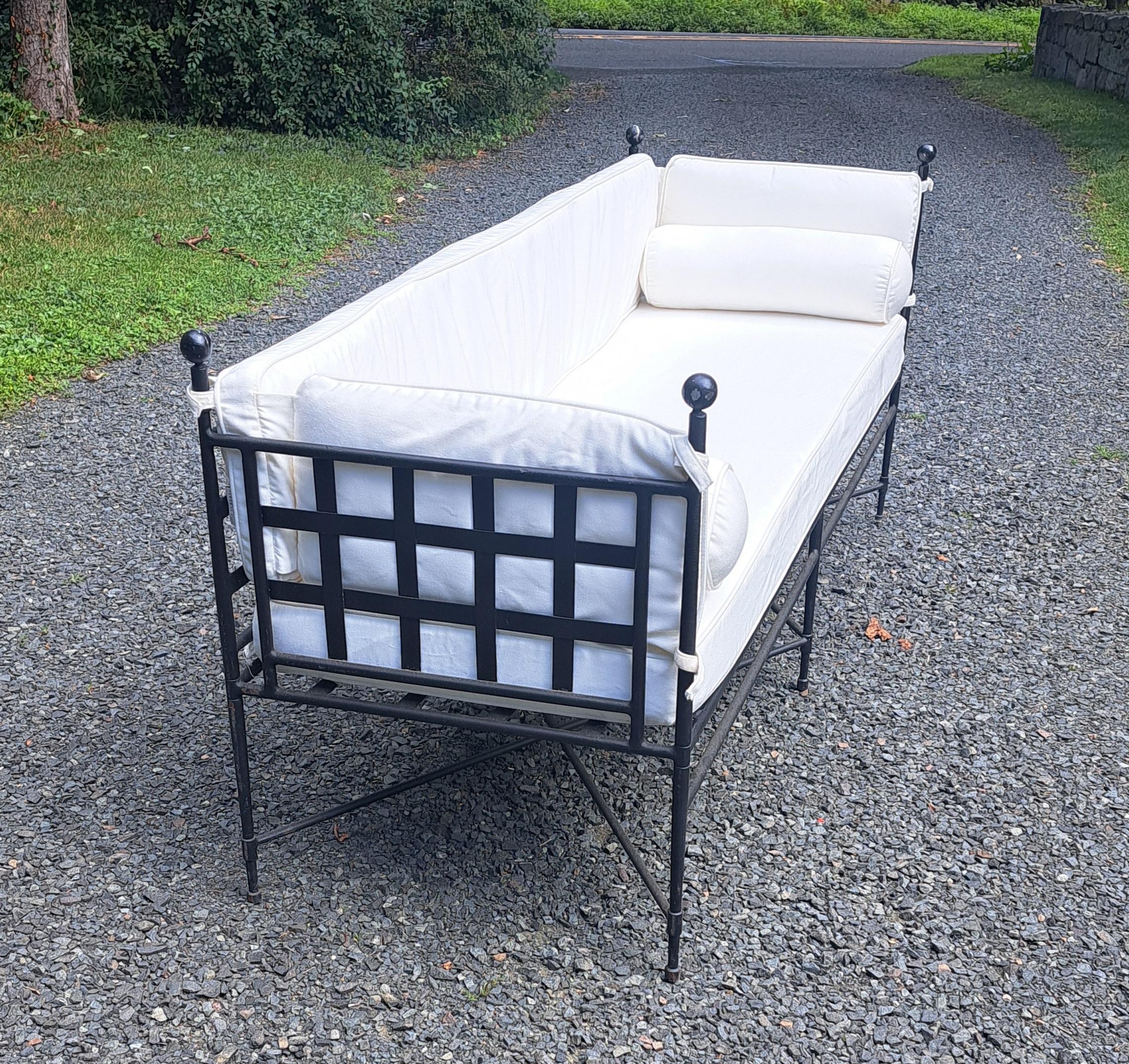 Janus et Cie Amalfi 3 Seat Tuxedo Sofa a Pair Salterini Style For Sale 5