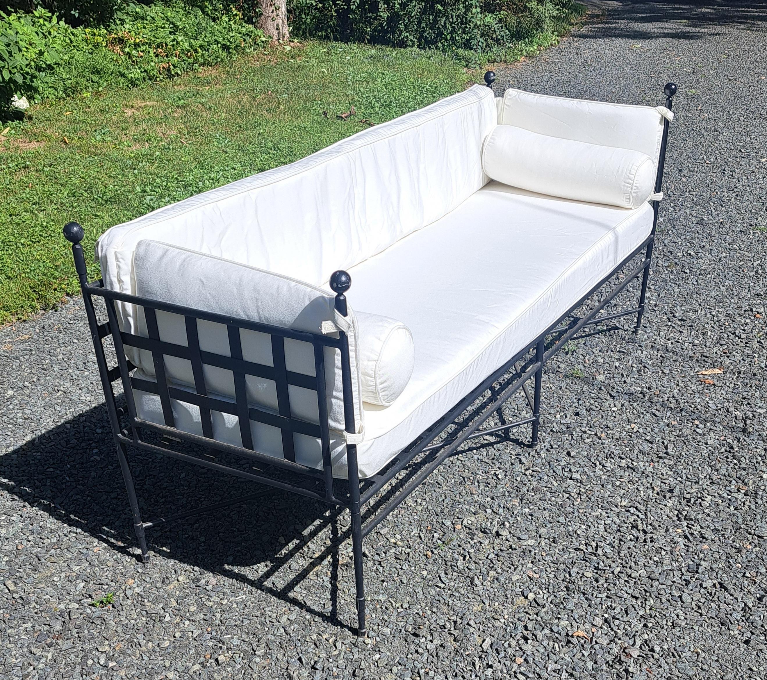 Janus et Cie Amalfi 3 Seat Tuxedo Sofa a Pair Salterini Style For Sale 6