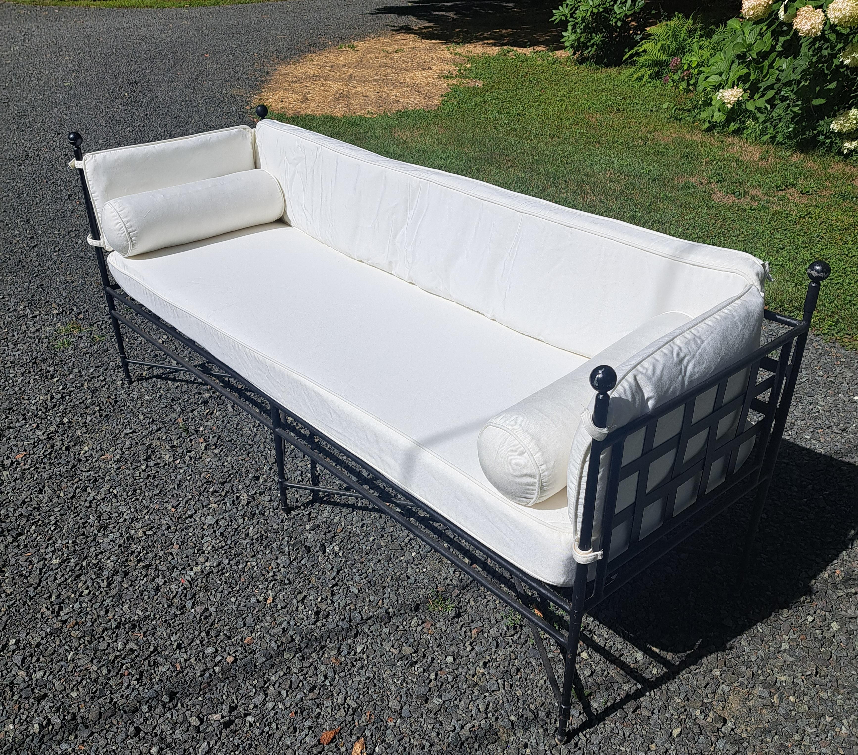 Janus et Cie Amalfi 3 Seat Tuxedo Sofa a Pair Salterini Style For Sale 7