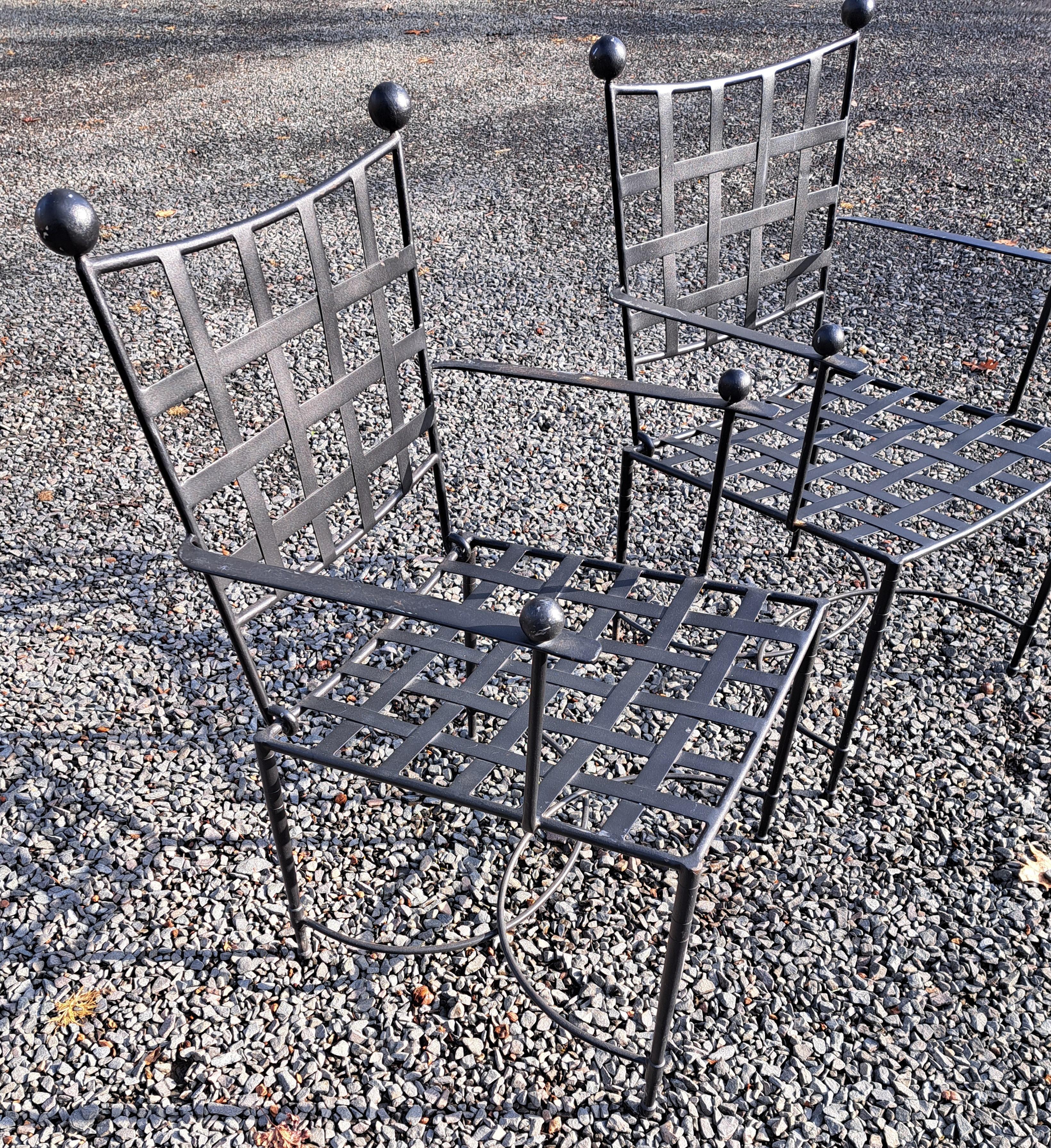 Janus et Cie Amalfi-Sessel, ein Paar Salterini-Sessel (Geschweißt) im Angebot