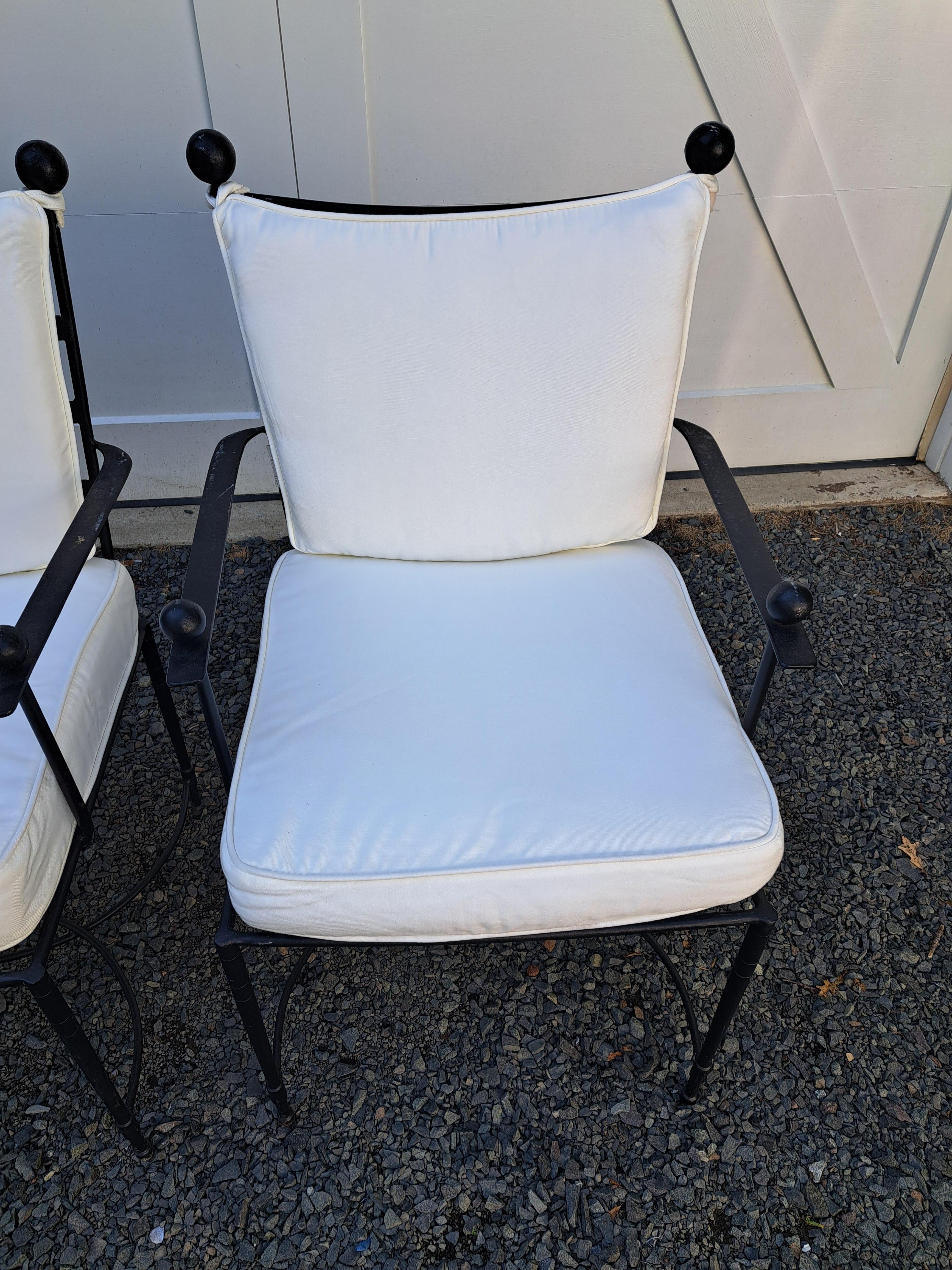 Janus et Cie Amalfi Armchairs a Pair Salterini Style For Sale 2