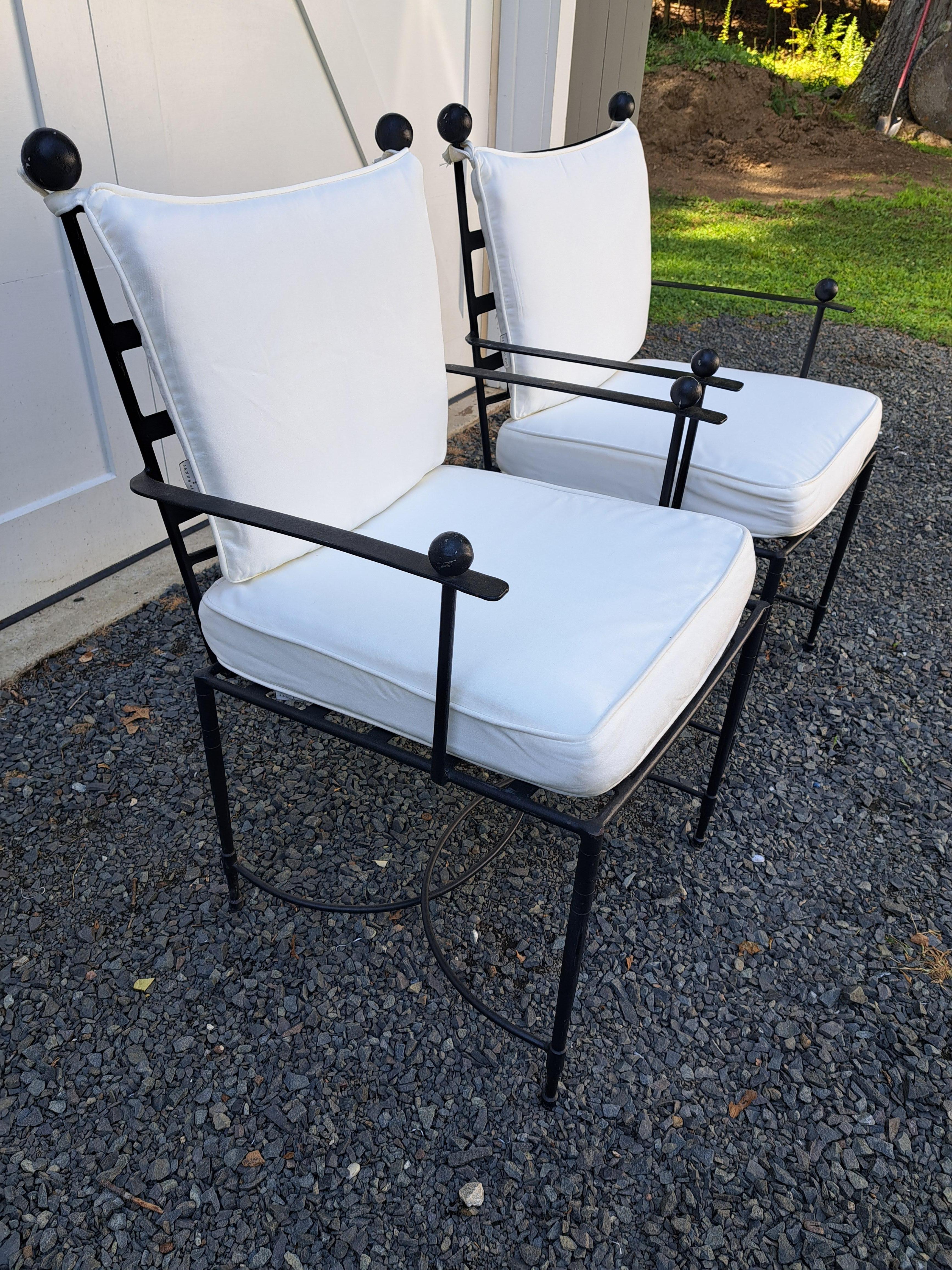 Janus et Cie Amalfi Armchairs a Pair Salterini Style For Sale 1