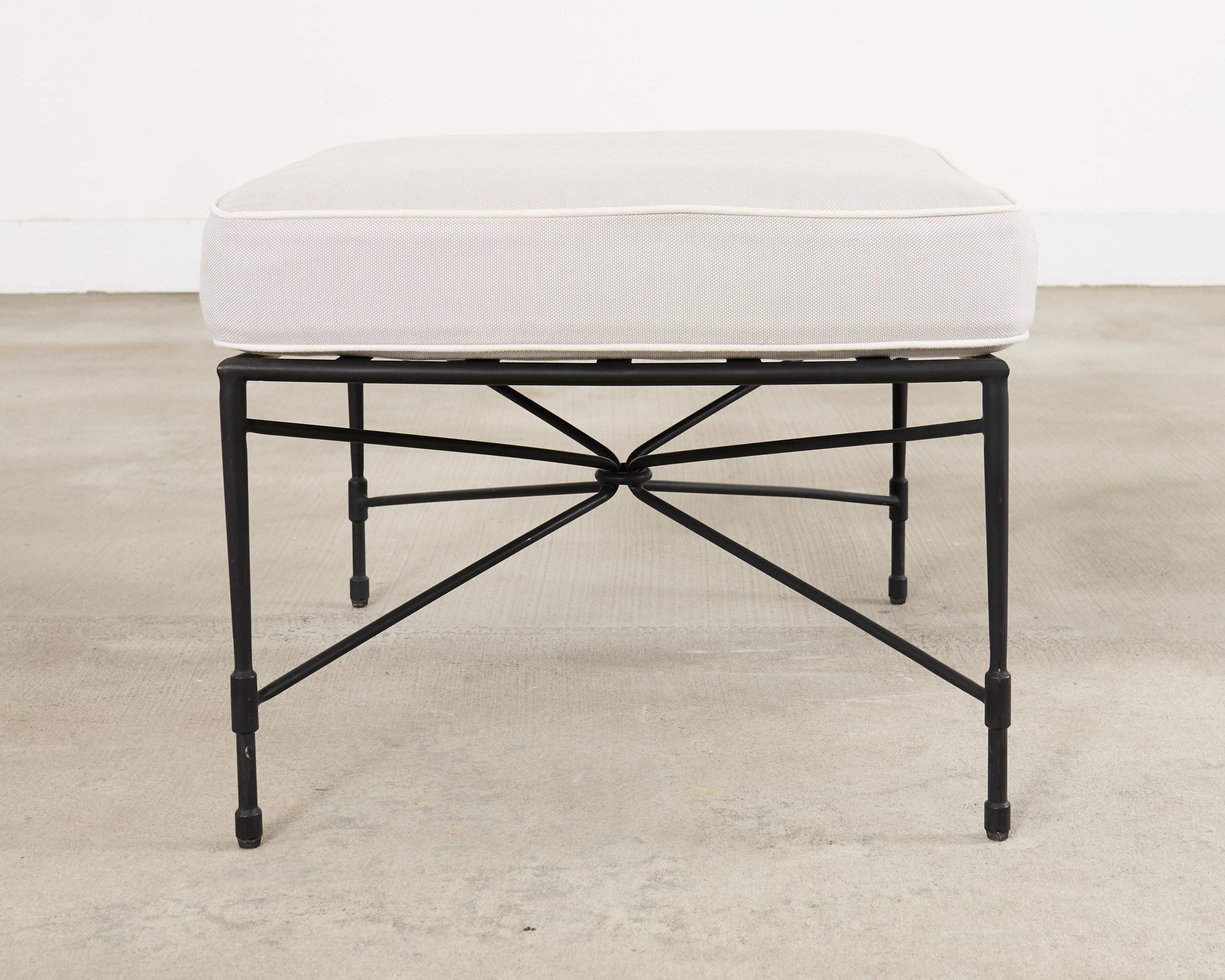 Janus et Cie Amalfi Chain Back Lounge Chair and Ottoman After Papperzini en vente 11