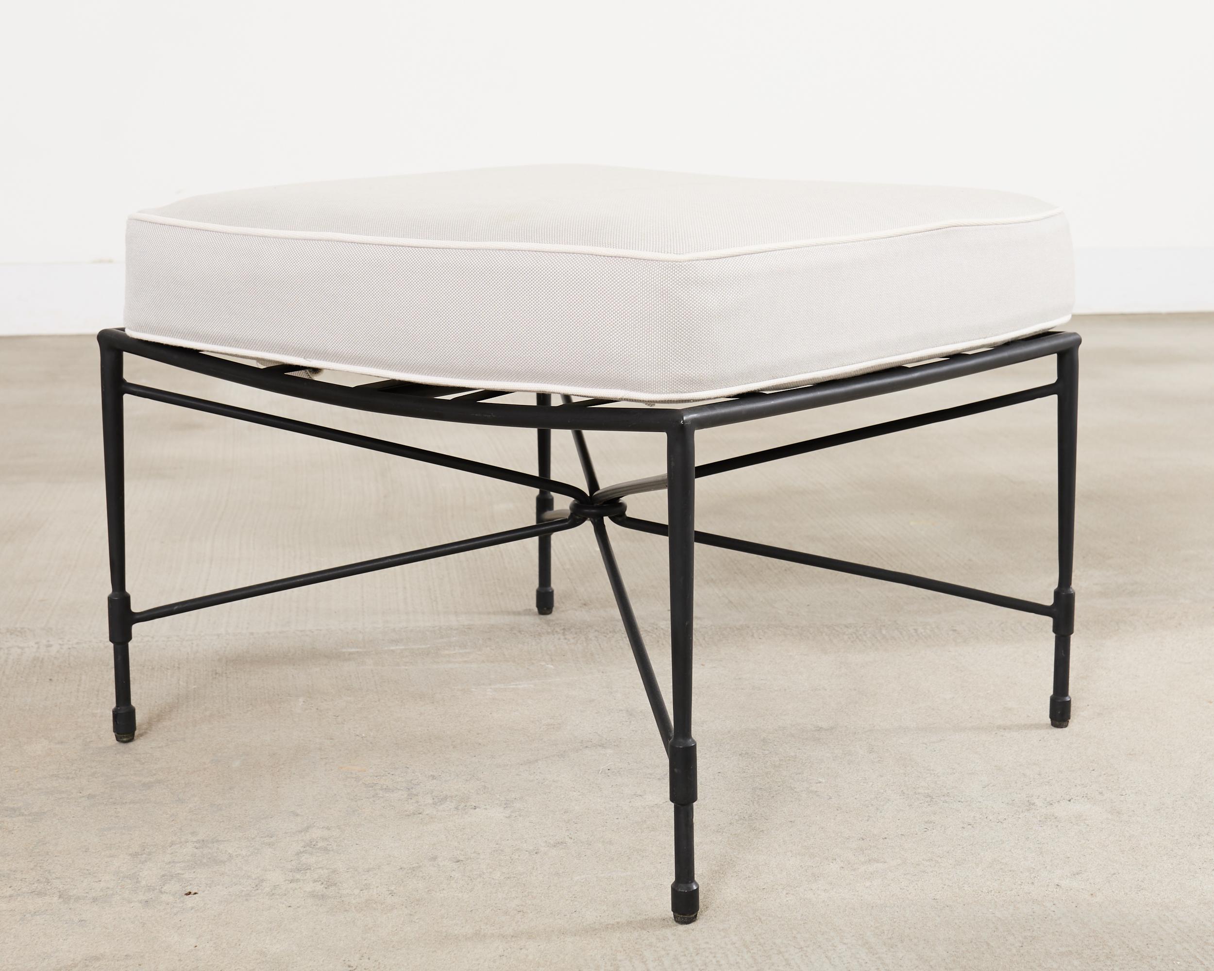 Janus et Cie Amalfi Chain Back Lounge Chair and Ottoman After Papperzini en vente 12
