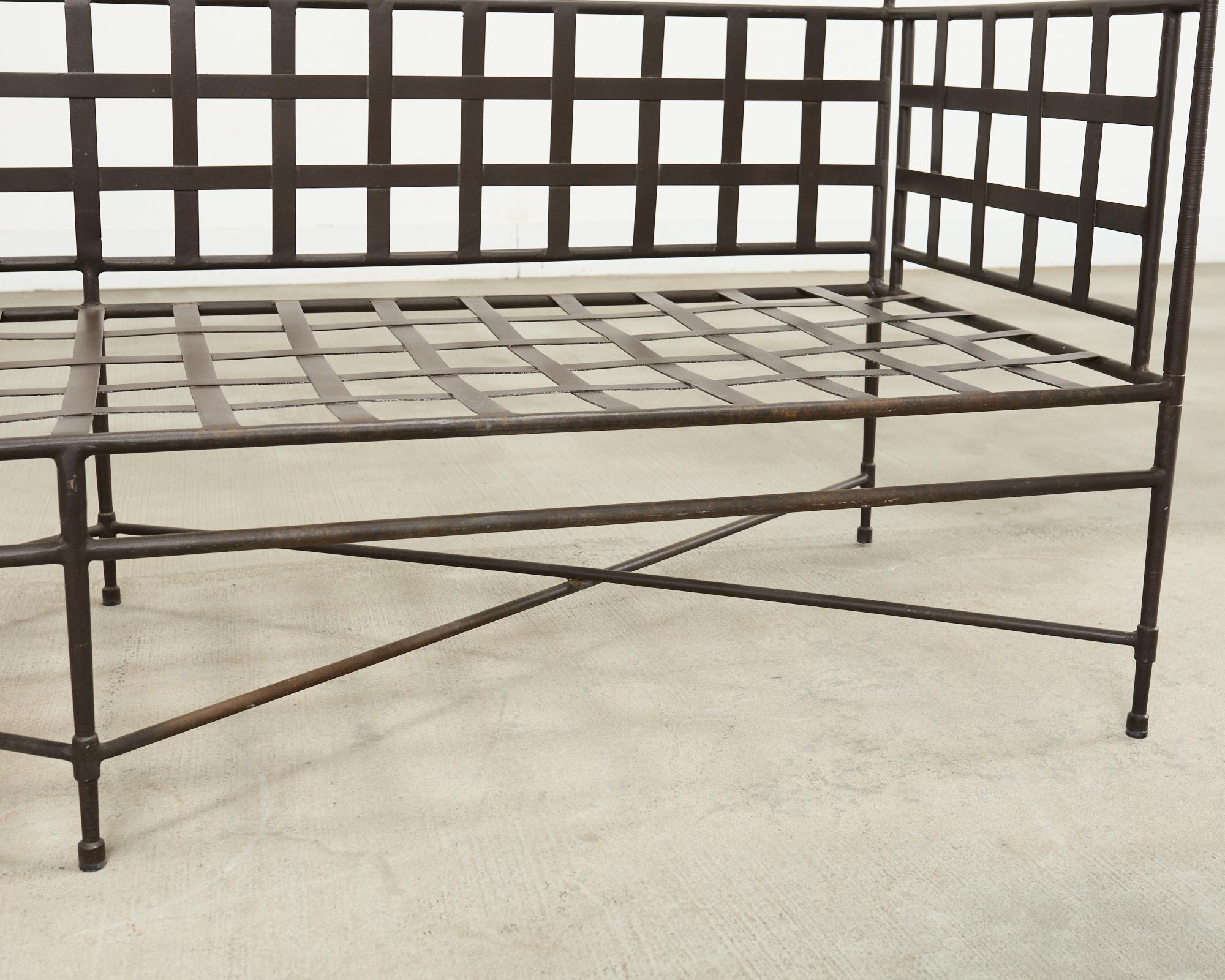 Janus et Cie Amalfi Tuxedo Sofa Bench by Mario Papperzini For Sale 7