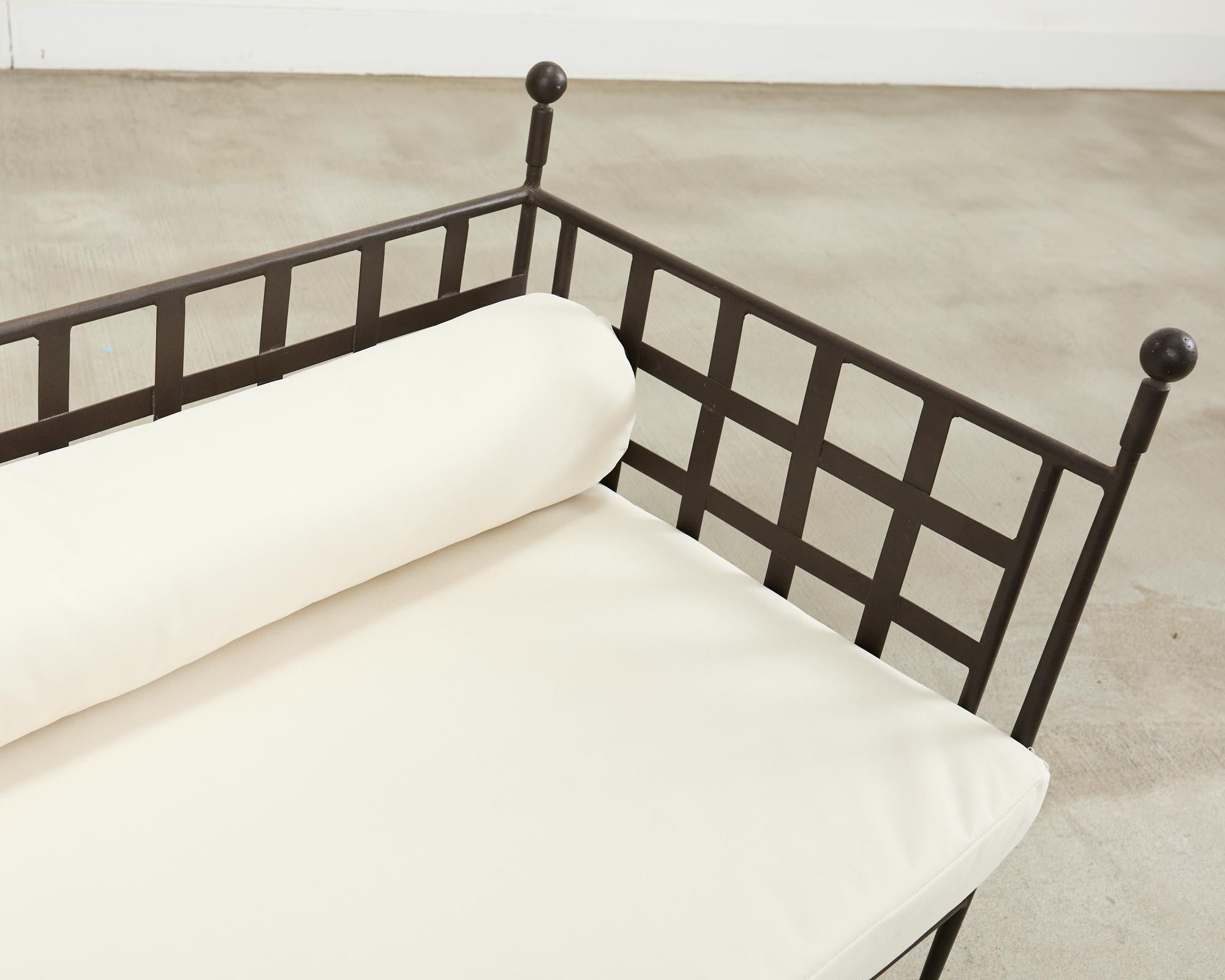 Janus et Cie Amalfi Tuxedo Sofa Bench by Mario Papperzini For Sale 13