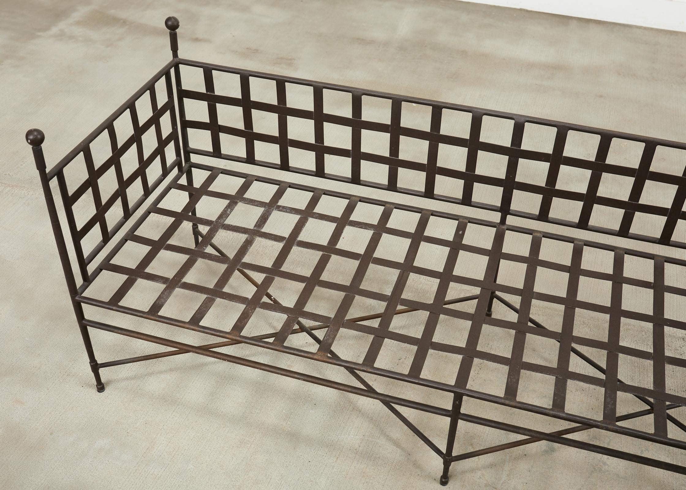 Janus et Cie Amalfi Tuxedo Sofa Bench by Mario Papperzini For Sale 1