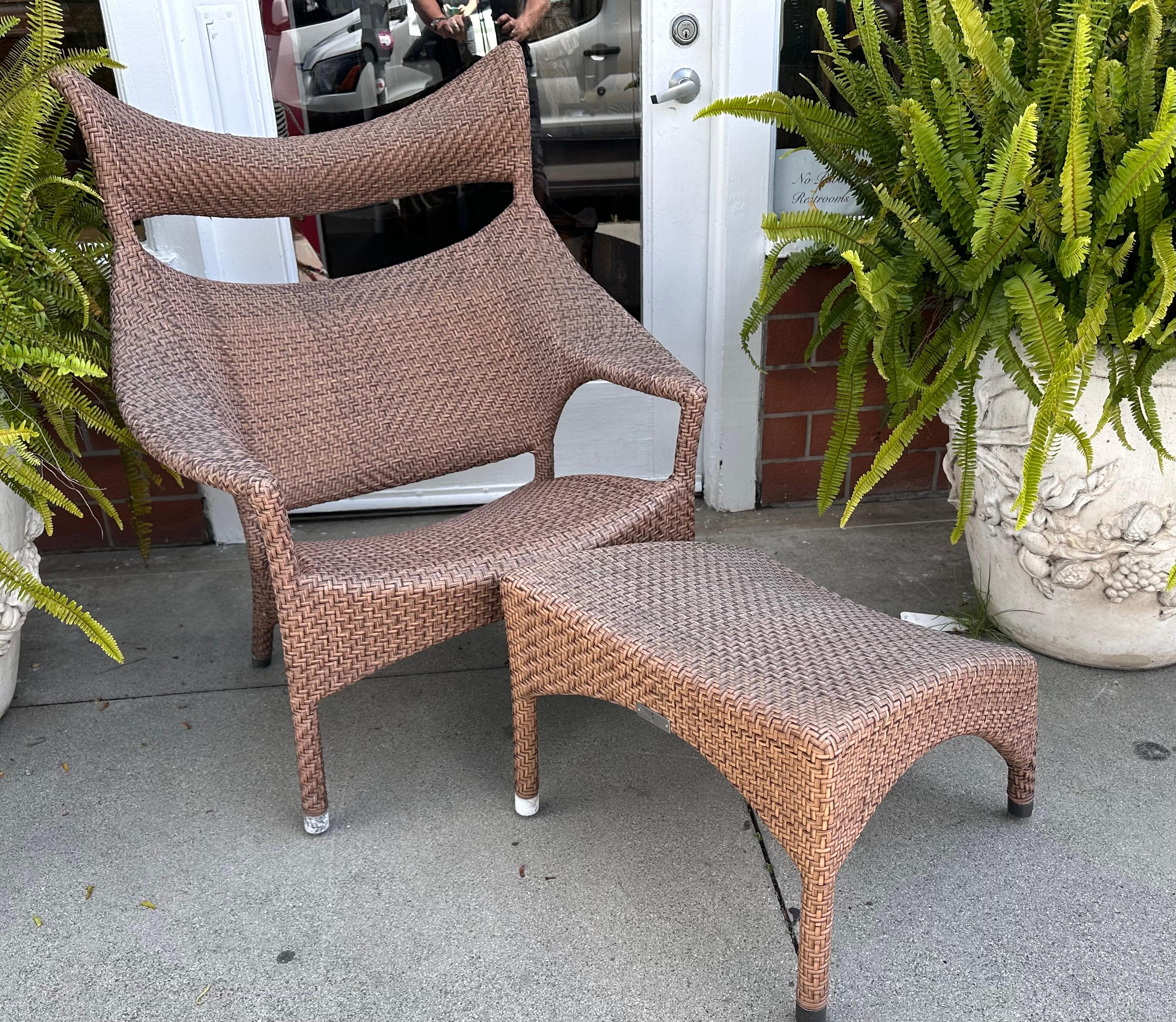 Modern Janus Et Cie Amari Lounge Chair & Ottoman