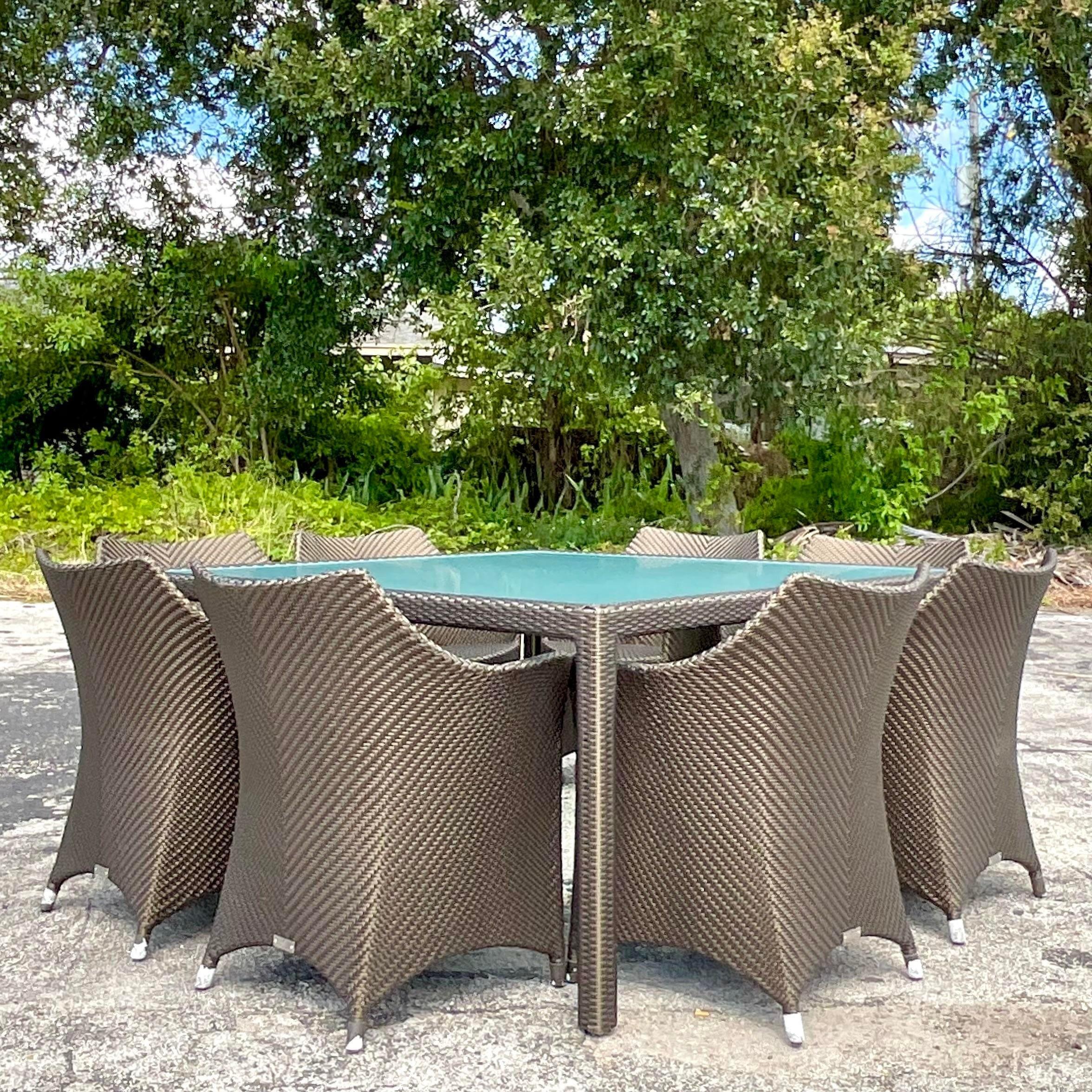 Janus Et Cie Amari VITA Bronze Dining Table & 8 Chairs 5