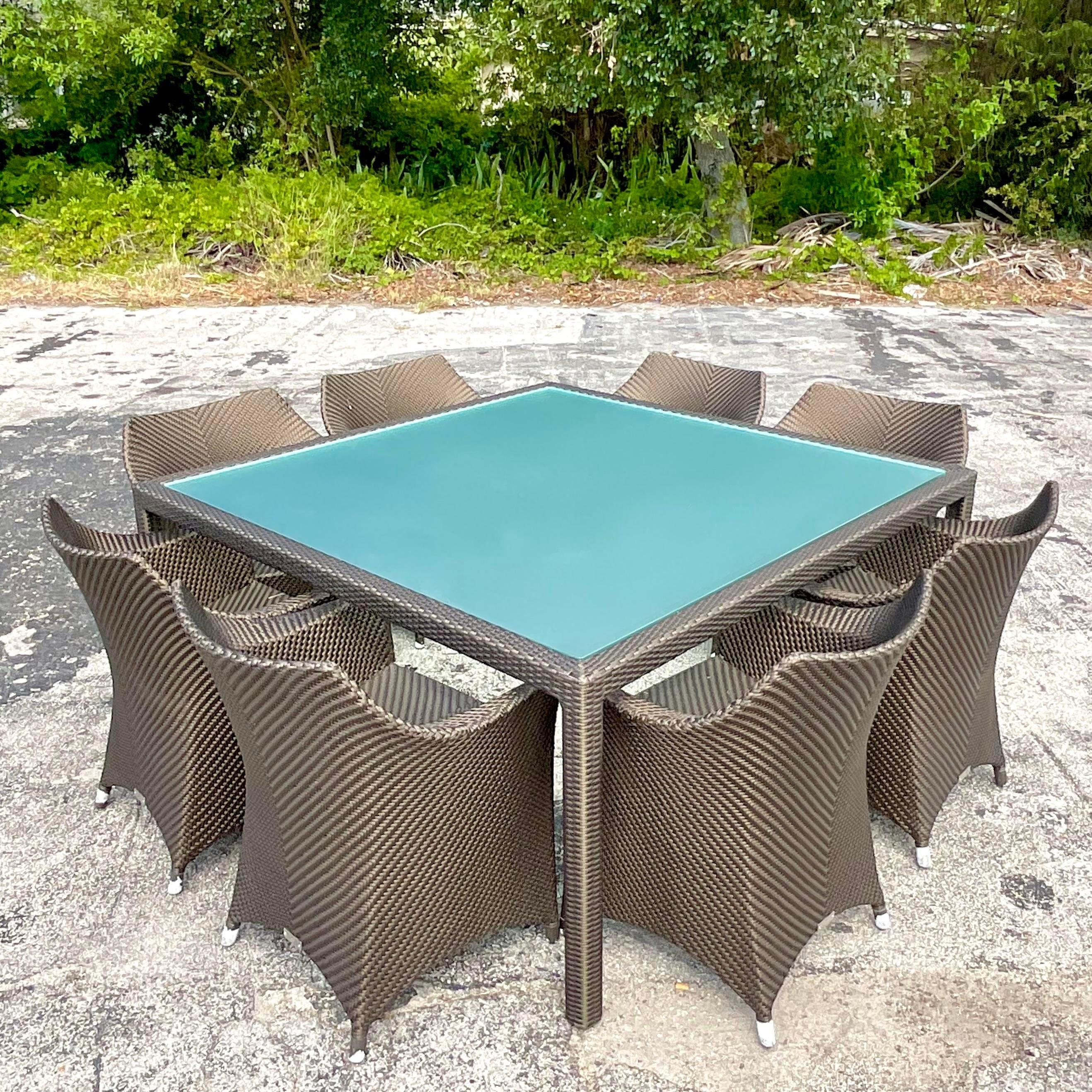 Janus Et Cie Amari VITA Bronze Dining Table & 8 Chairs 8