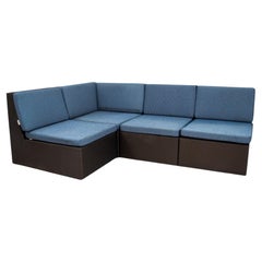 Janus et Cie Bronze Woven Sectional Sofa, 21st C