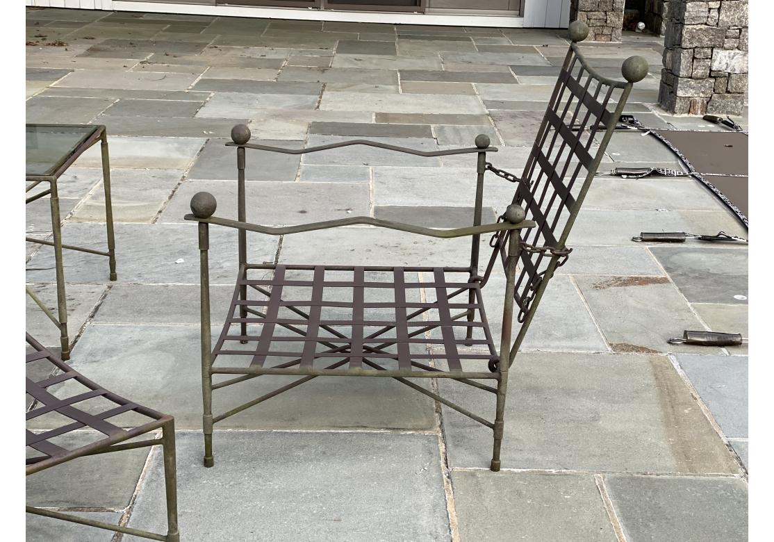 Janus Et Cie Iron Group mit Loungesesseln, Ottomane und Tisch im Angebot 5