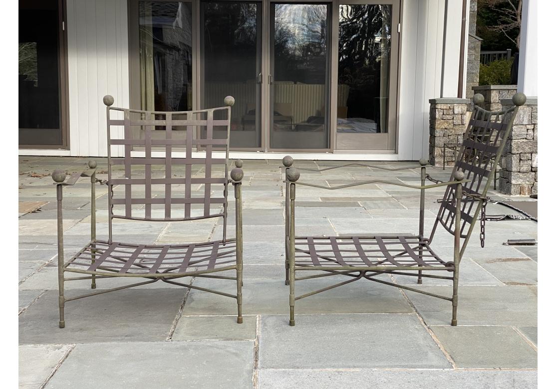 Janus Et Cie Iron Group mit Loungesesseln, Ottomane und Tisch (Moderne der Mitte des Jahrhunderts) im Angebot