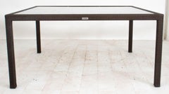 Janus et Cie Woven & Glass Outdoor Table, 21st C