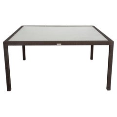 Janus et Cie Woven & Glass Outdoor Table, 21st C