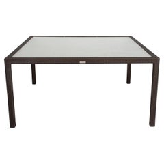 Used Janus et Cie Woven & Glass Outdoor Table, 21st C