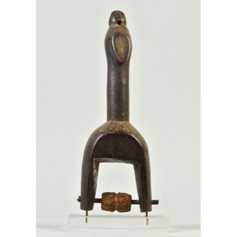 Burkinabe Janus-Faced Senufo Heddle Pulley in Wood For Sale