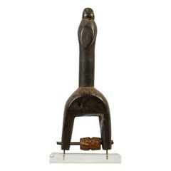 Janus-Faced Senufo Heddle Pulley in Wood