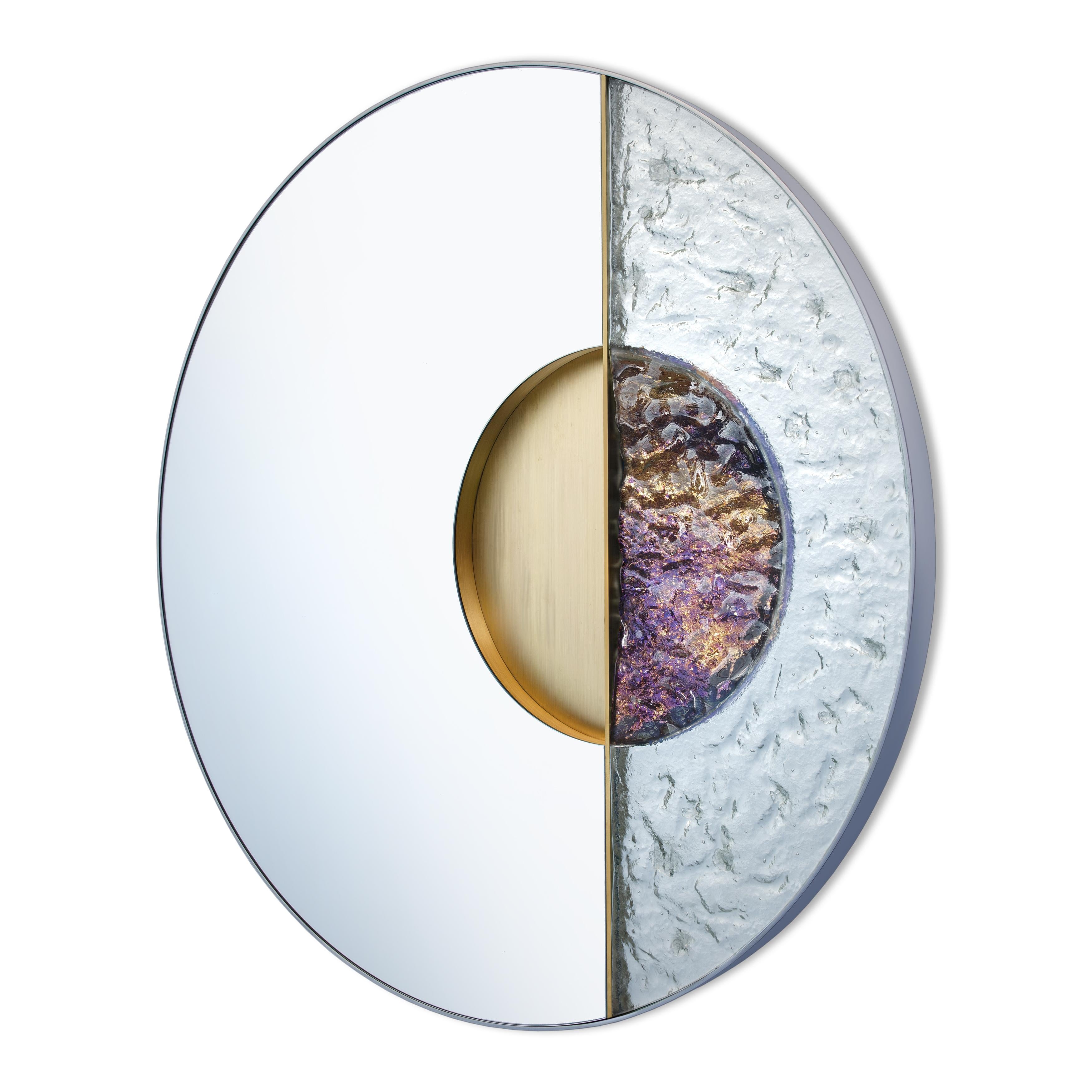 Brushed Janus II 90 Wall Mirror by Atlas Project For Sale