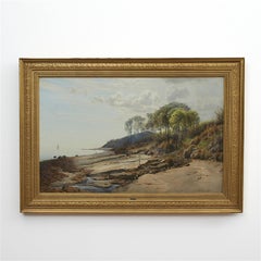 Janus La Cour, Coastal Oil Painting from Helgenæs, Denmark