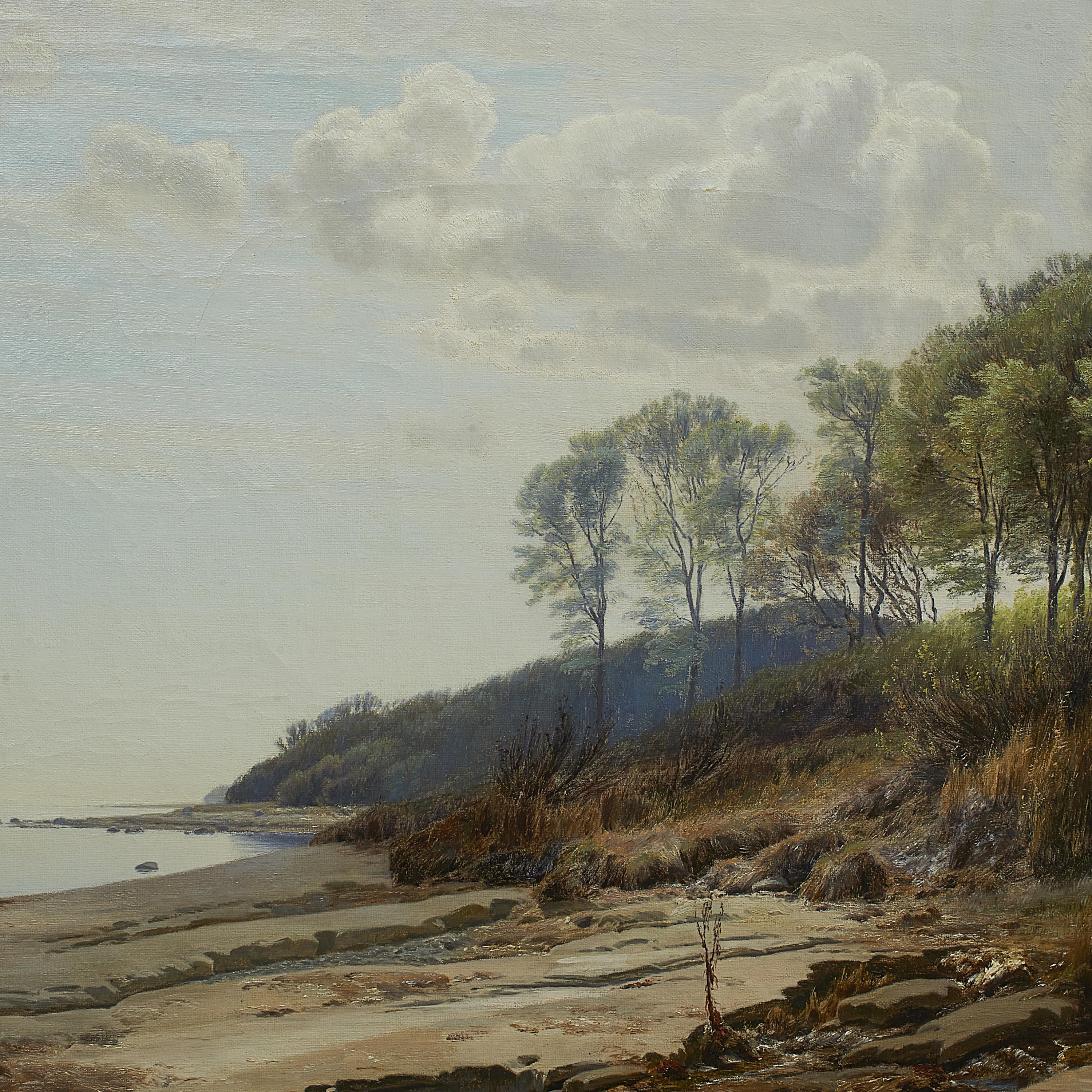 Other Janus La Cour, Coastal Oil Painting from Helgenæs, Denmark