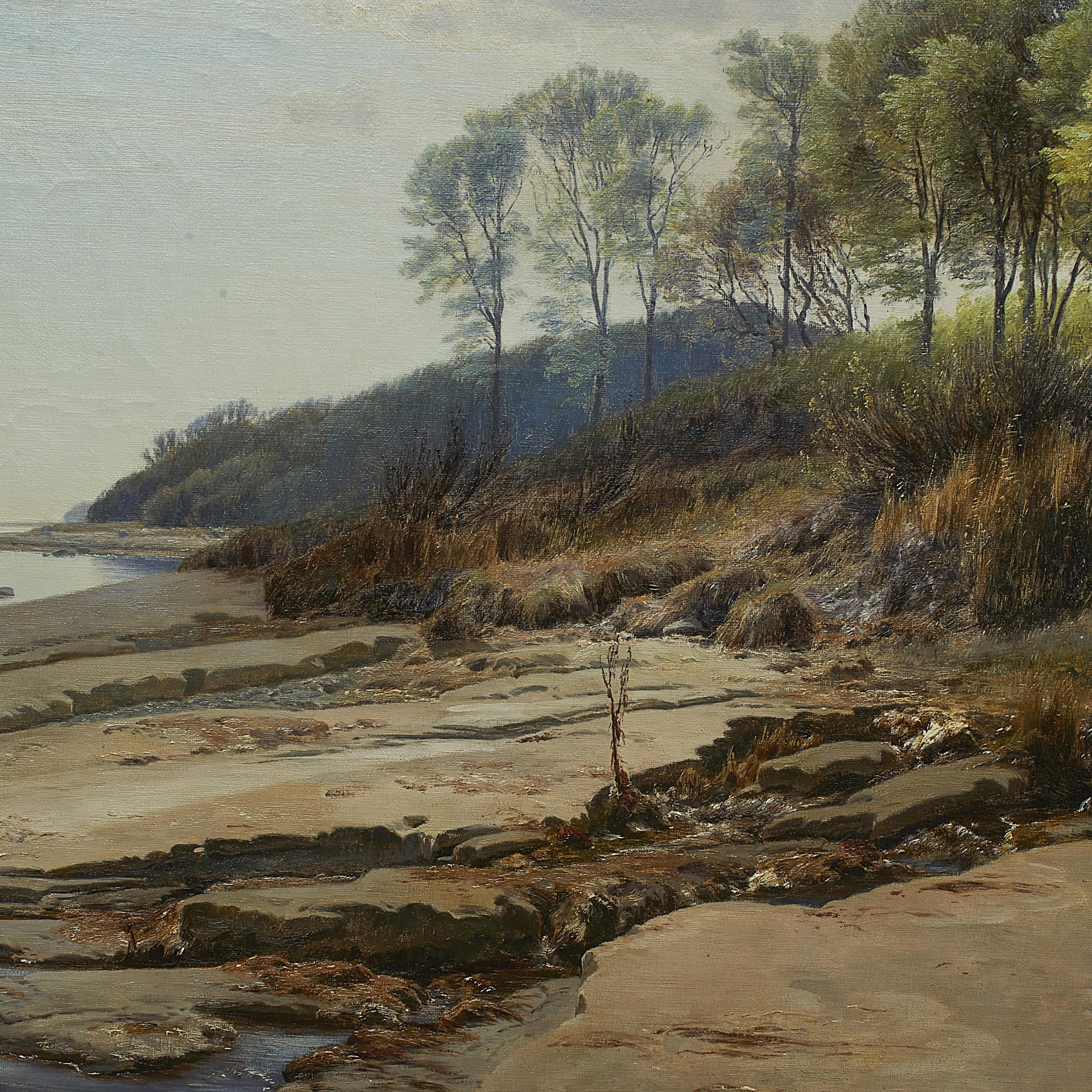 Janus La Cour, Coastal Oil Painting from Helgenæs, Denmark In Good Condition In Kastrup, DK