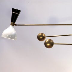 Janus Orbitale 6-Light Black & White Chandelier