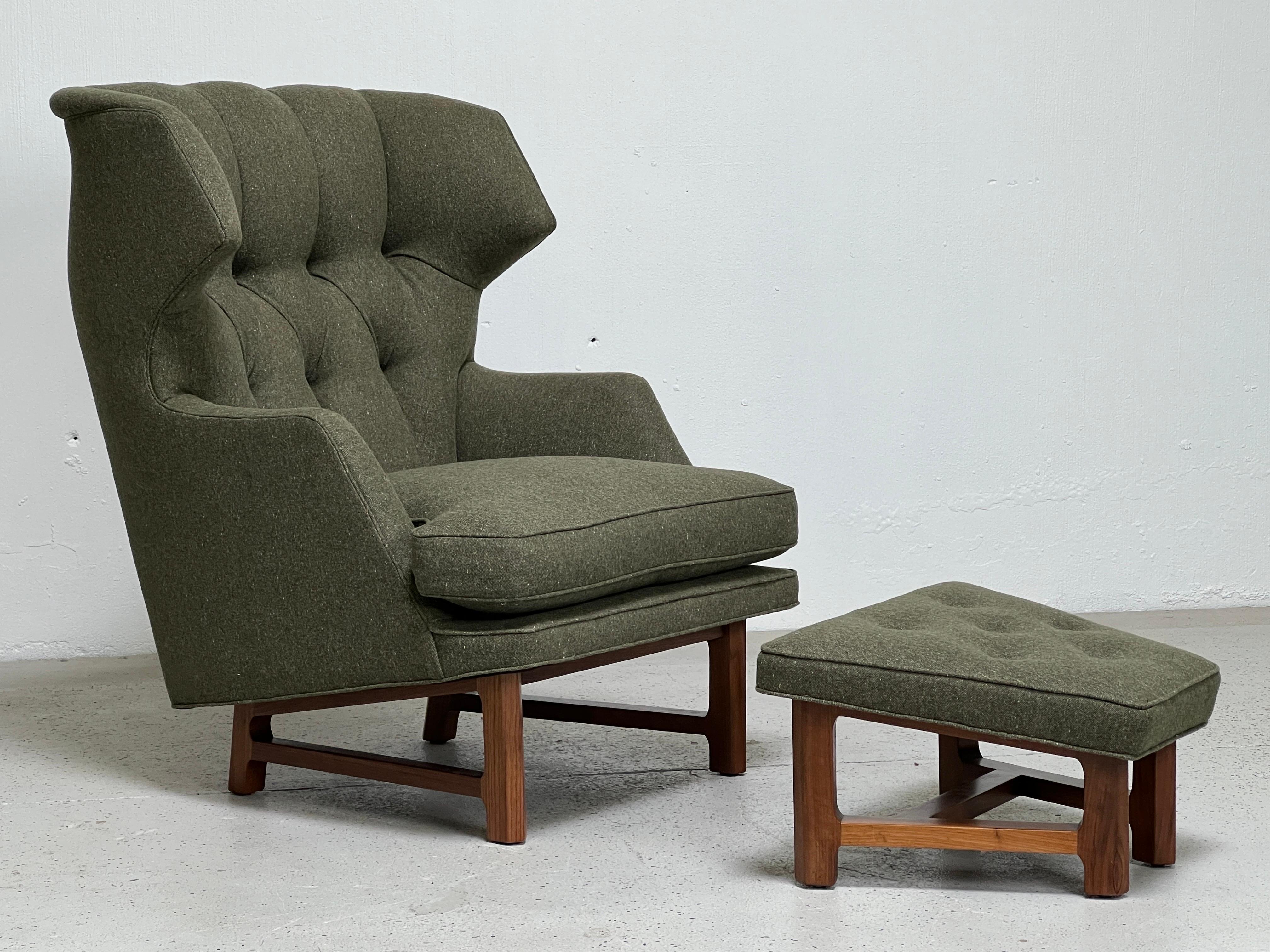 Janus Wing Chair and Ottoman by Edward Wormley for Dunbar 6