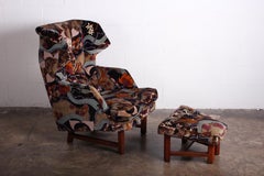Janus Wing Chair and Ottoman by Edward Wormley for Dunbar